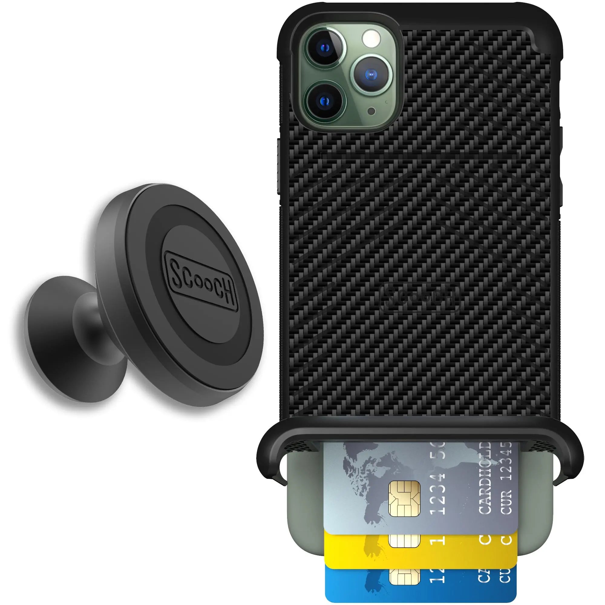 Scooch-Wingmate Starter Bundle for iPhone 11 Pro Max-Carbon-Fiber