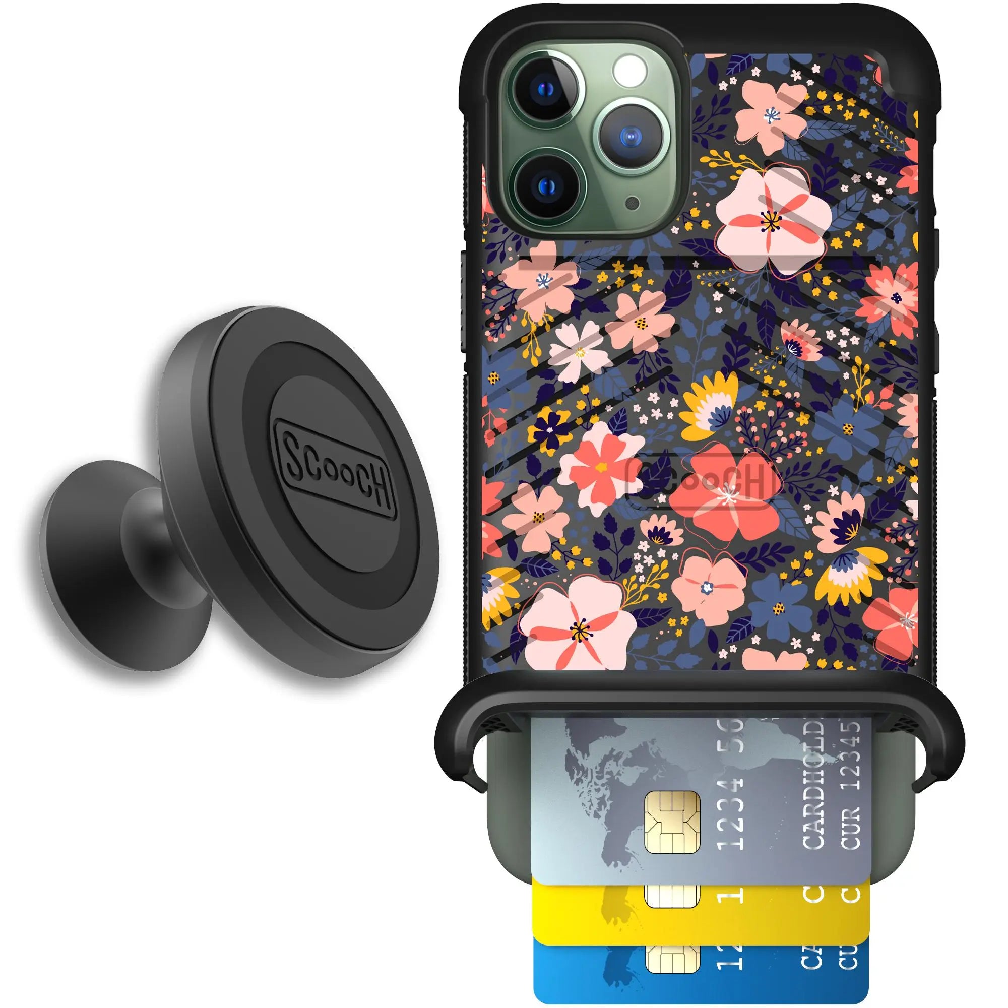 Scooch-Wingmate Starter Bundle for iPhone 11 Pro-Wildflowers