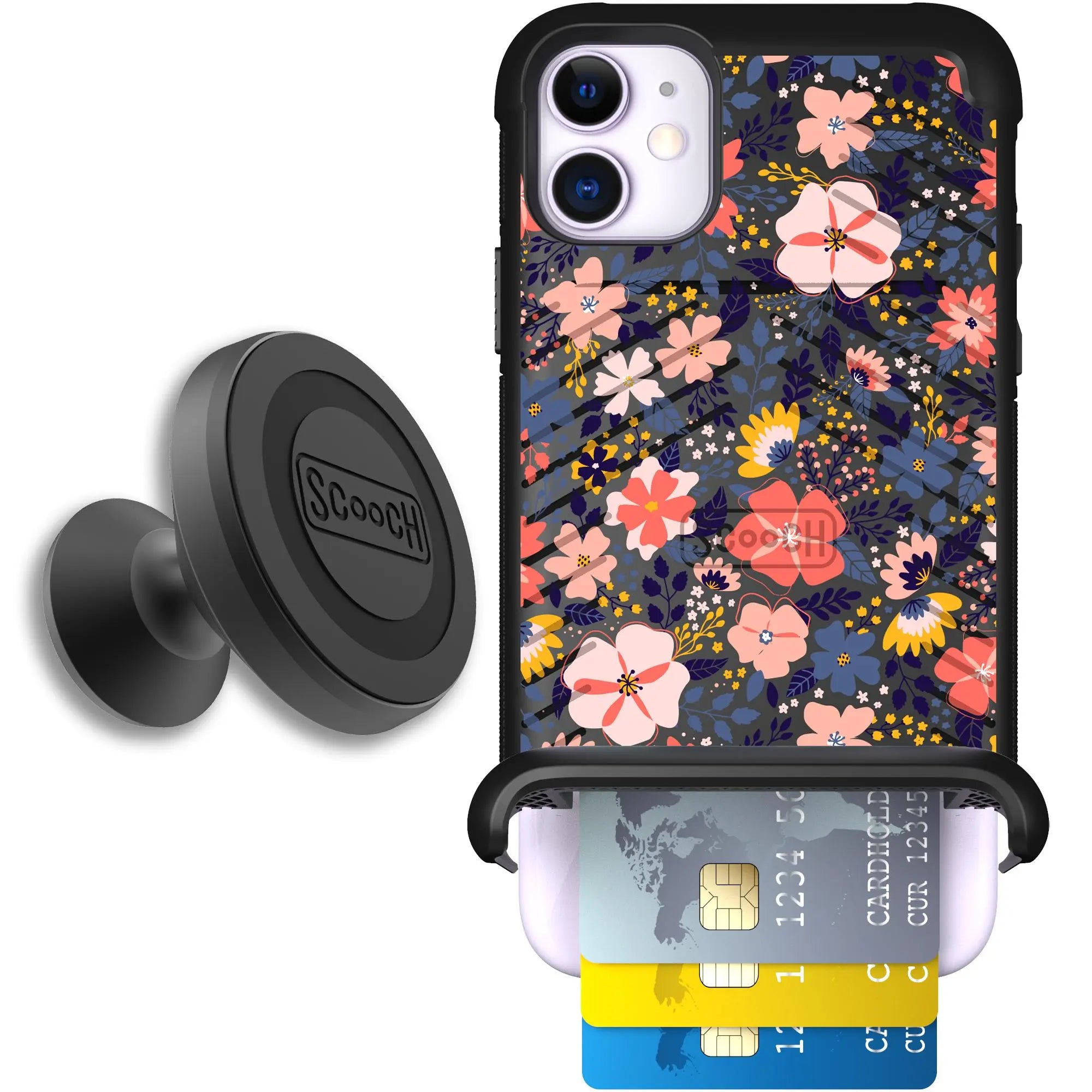 Scooch-Wingmate Starter Bundle for iPhone 11-Wildflowers