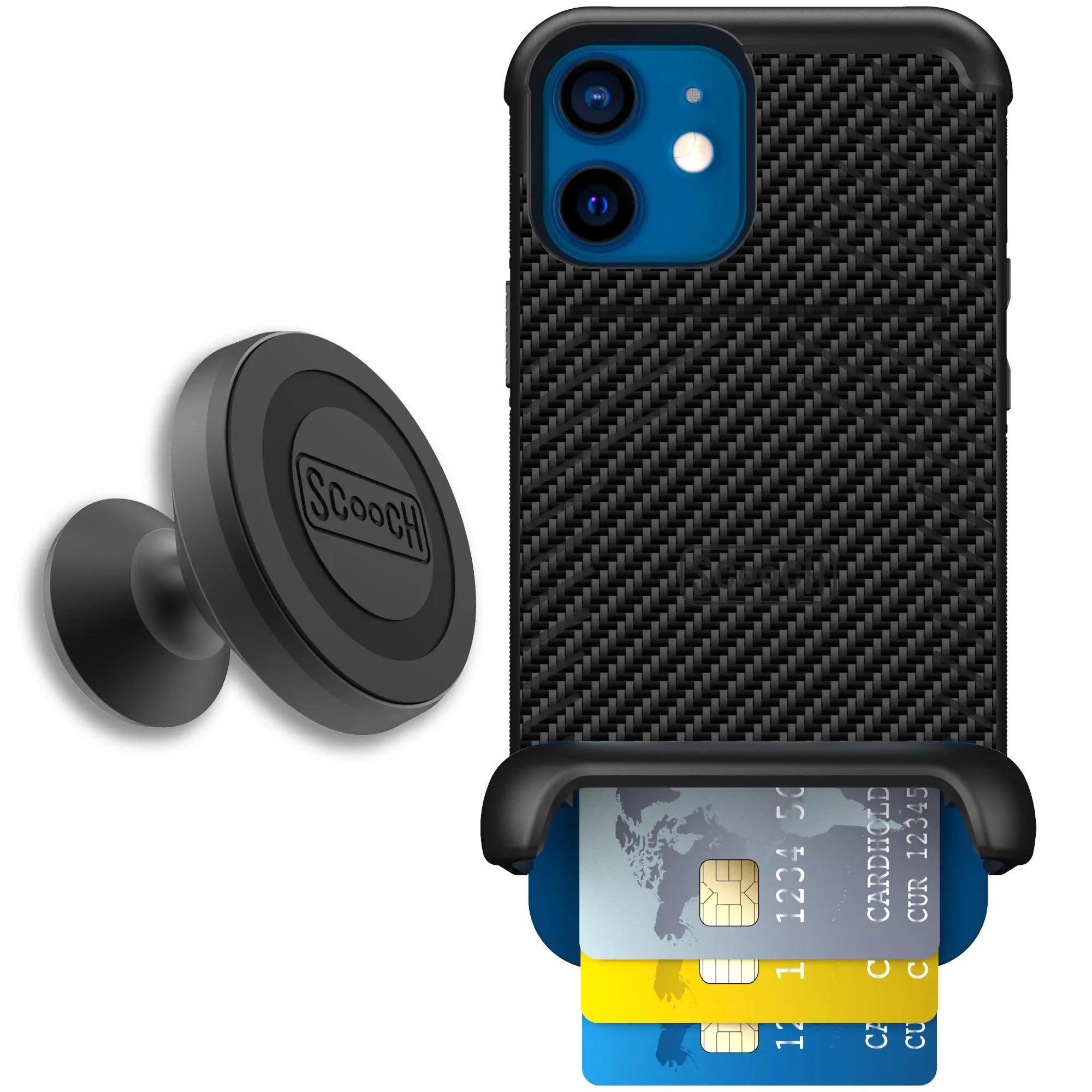 Scooch-Wingmate Starter Bundle for iPhone 12-Carbon-Fiber