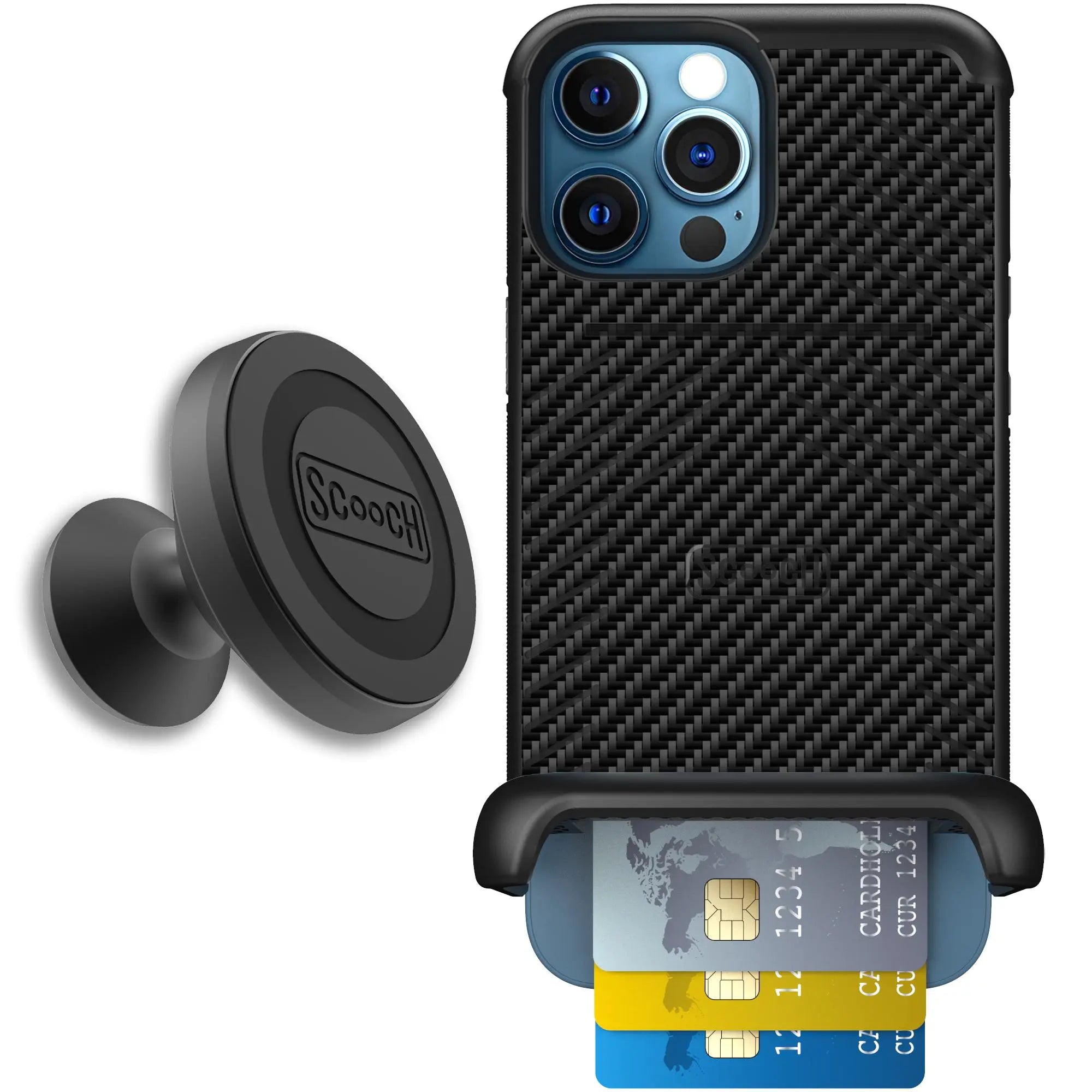 Scooch-Wingmate Starter Bundle for iPhone 12 Pro Max-Carbon-Fiber