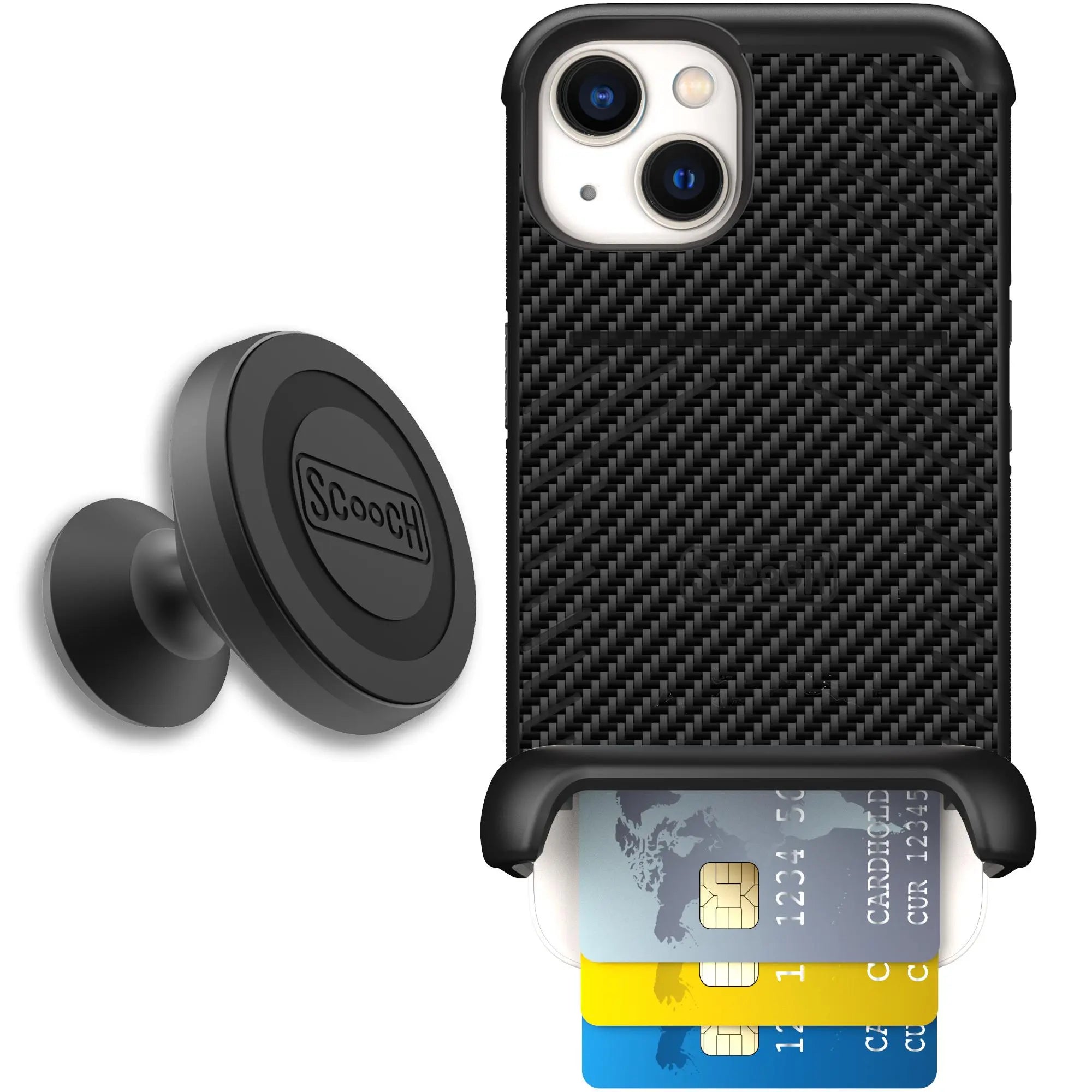 Scooch-Wingmate Starter Bundle for iPhone 13-Carbon-Fiber