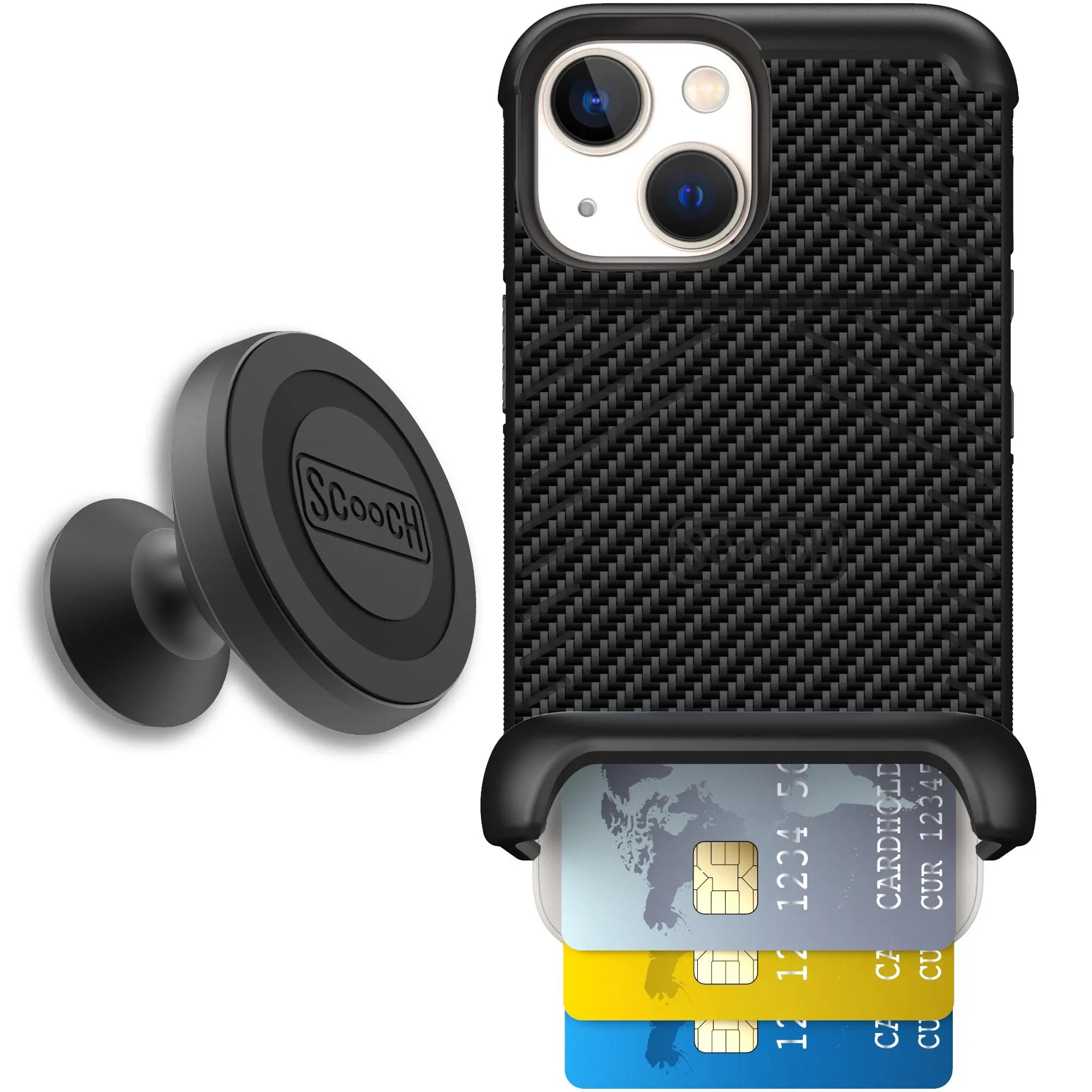 Scooch-Wingmate Starter Bundle for iPhone 13 Mini-Carbon-Fiber