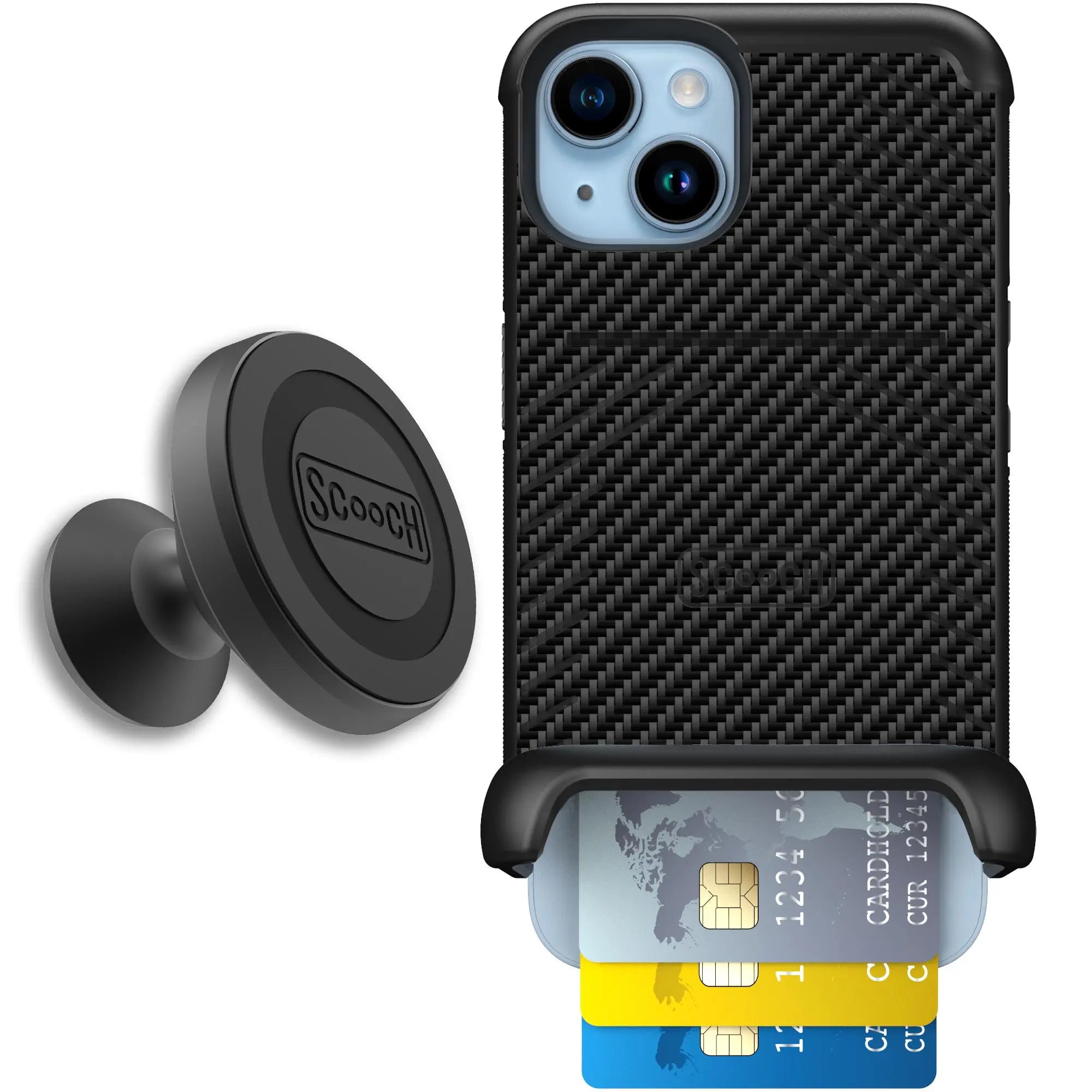 Scooch-Wingmate Starter Bundle for iPhone 14-Carbon-Fiber