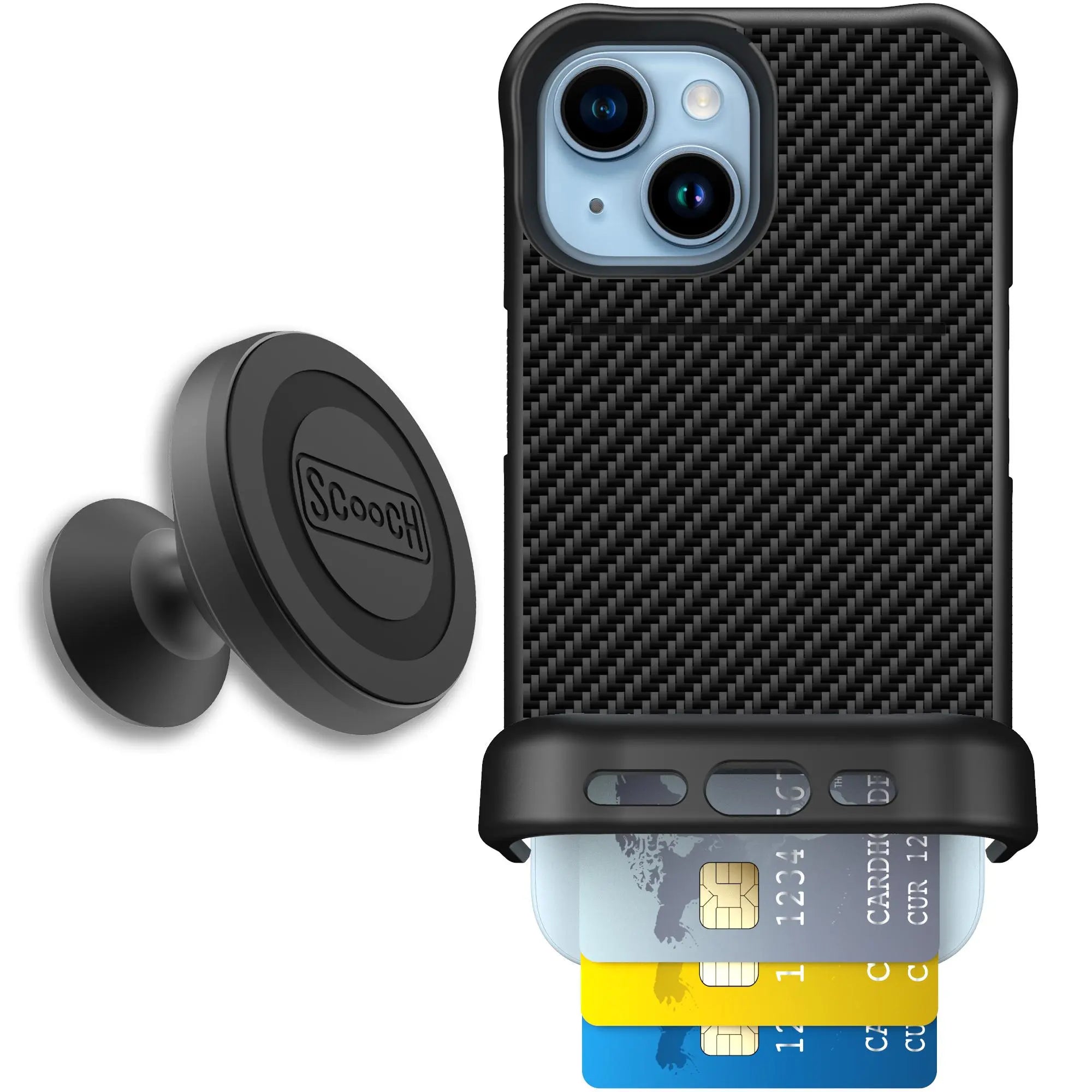 Scooch-Wingmate Starter Bundle for iPhone 15-Carbon-Fiber