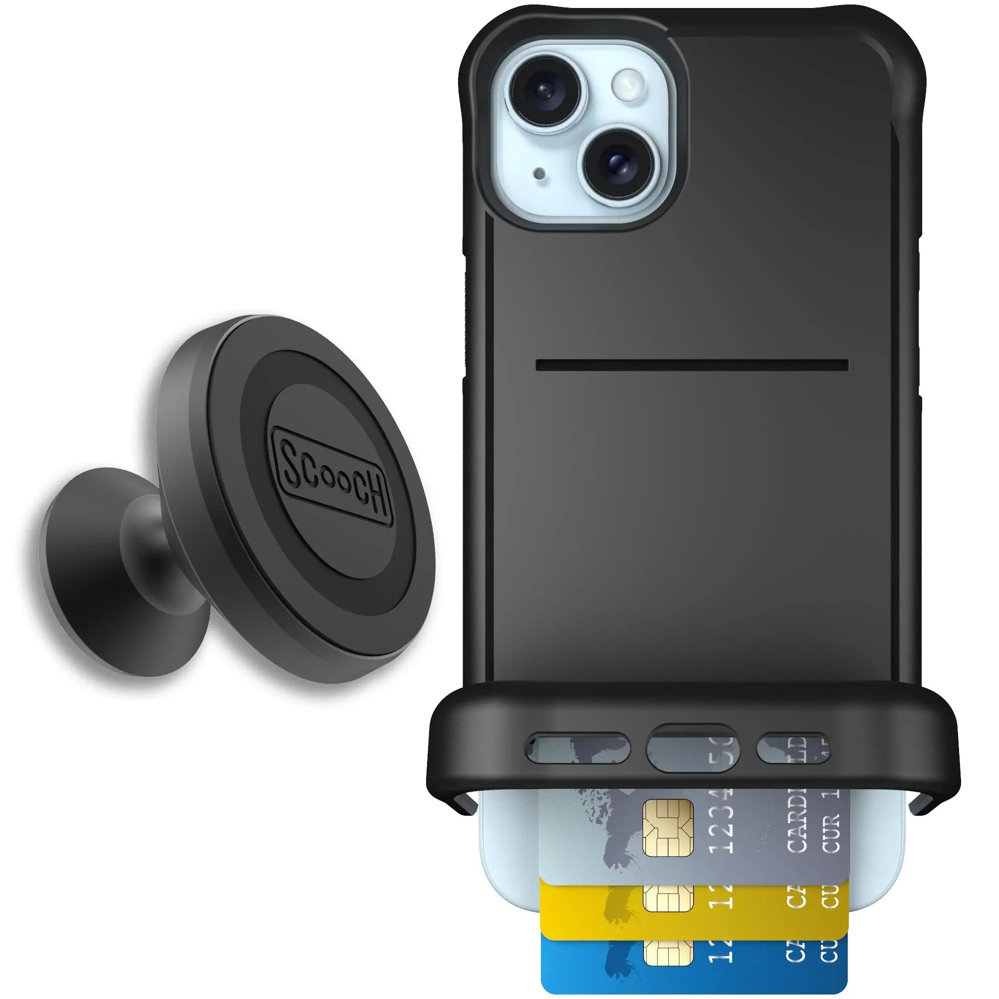 Scooch-Wingmate Starter Bundle for iPhone 15 Plus-Black