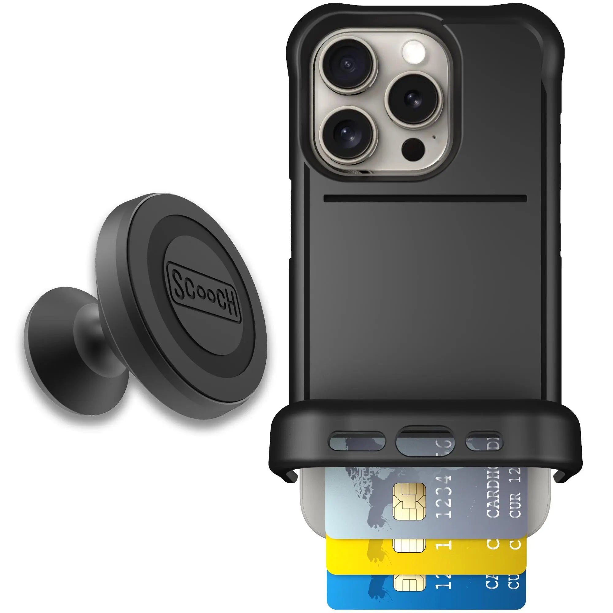 Scooch-Wingmate Starter Bundle for iPhone 15 Pro-Black