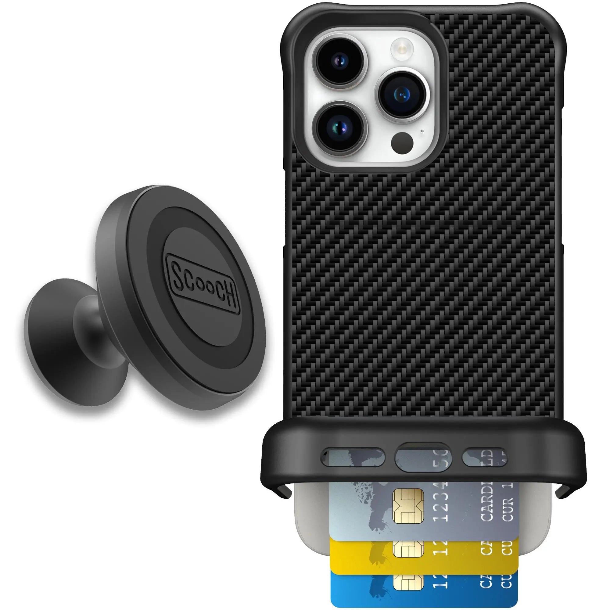 Scooch-Wingmate Starter Bundle for iPhone 15 Pro Max-Carbon-Fiber