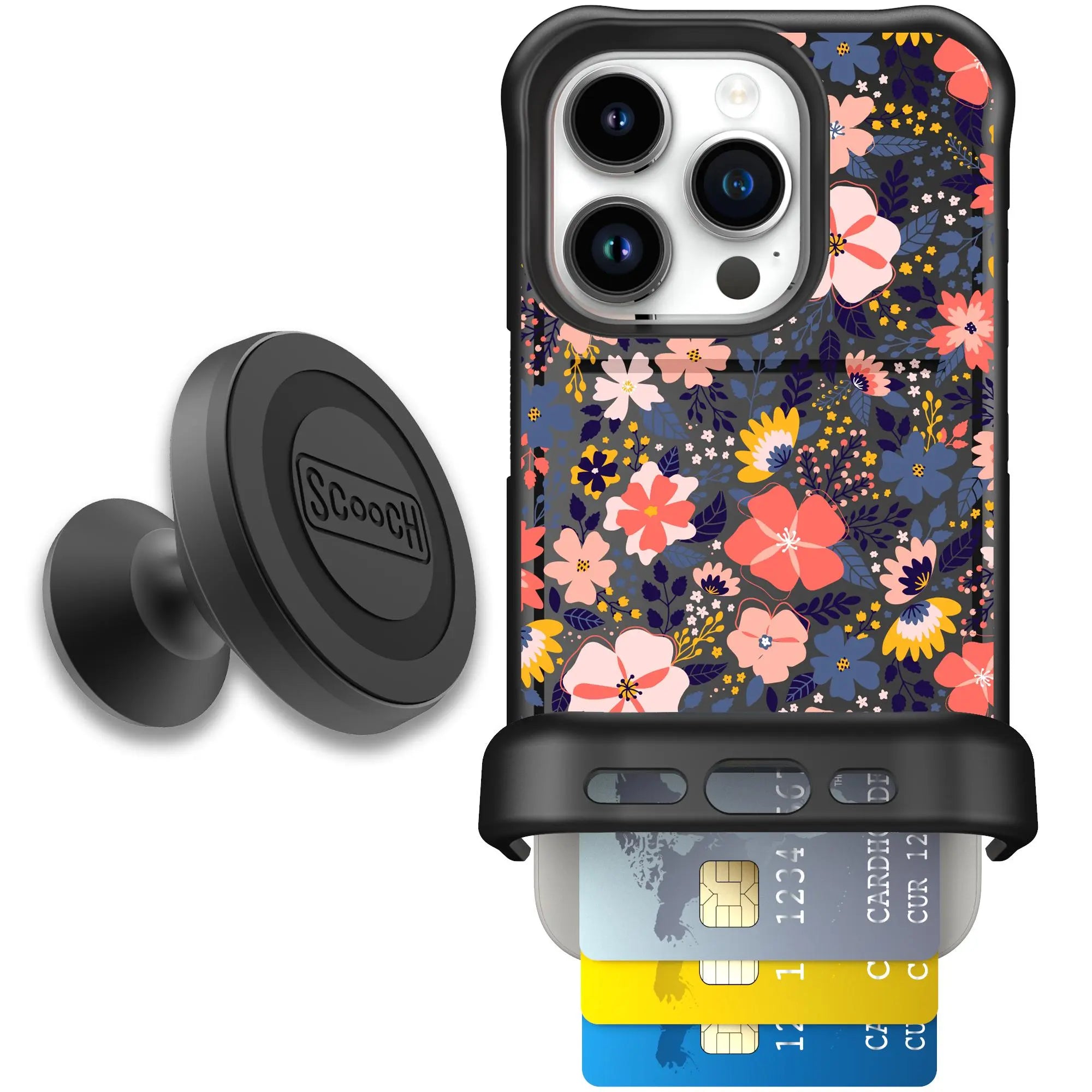 Scooch-Wingmate Starter Bundle for iPhone 15 Pro-Wildflowers