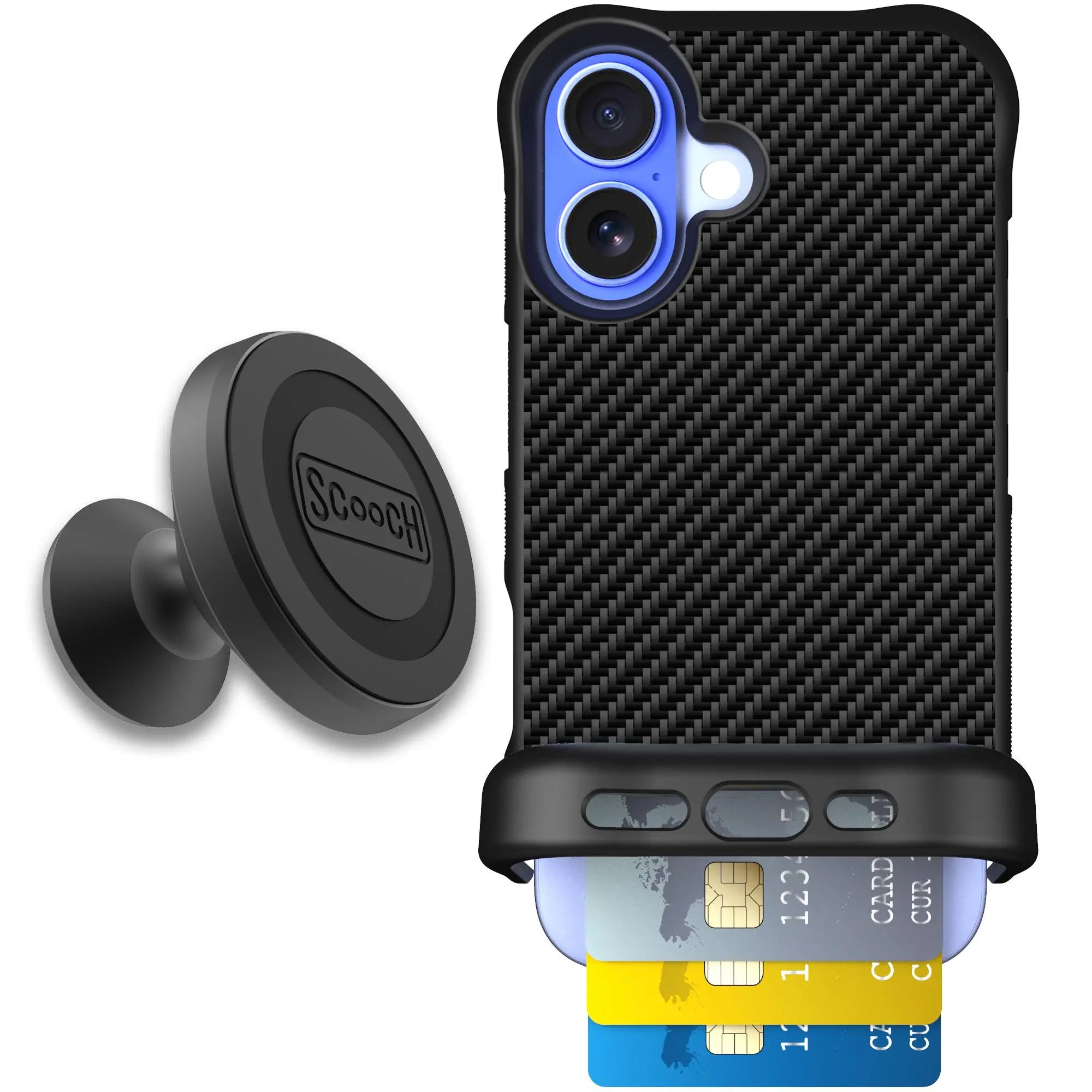 Scooch-Wingmate Starter Bundle for iPhone 16-Carbon-Fiber