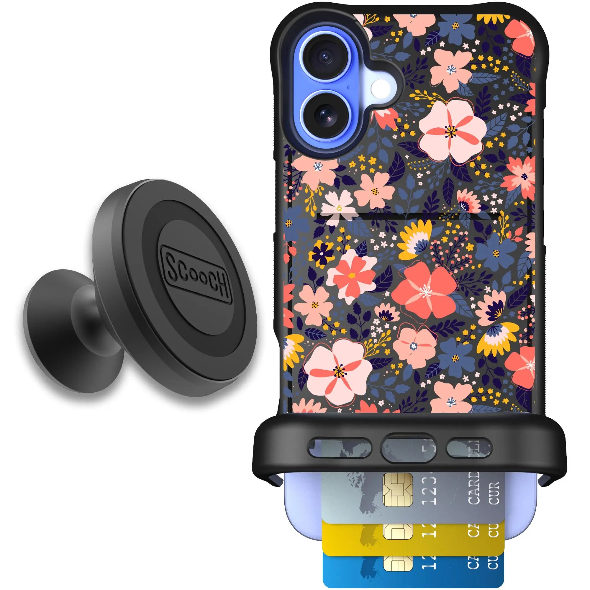 Scooch-Wingmate Starter Bundle for iPhone 16 Plus-Wildflowers