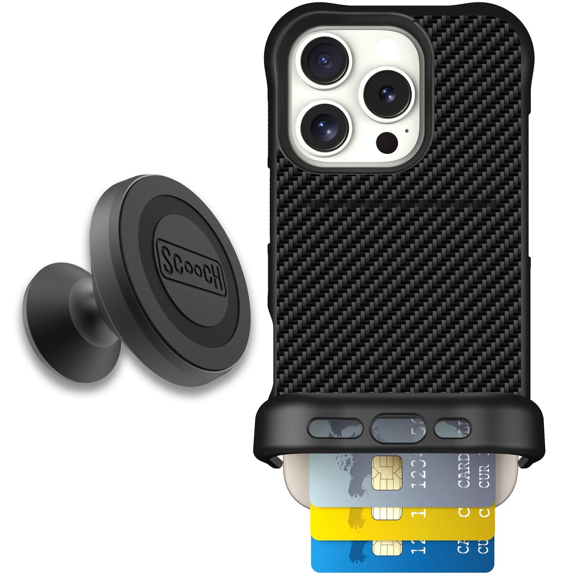 Scooch-Wingmate Starter Bundle for iPhone 16 Pro-Carbon-Fiber