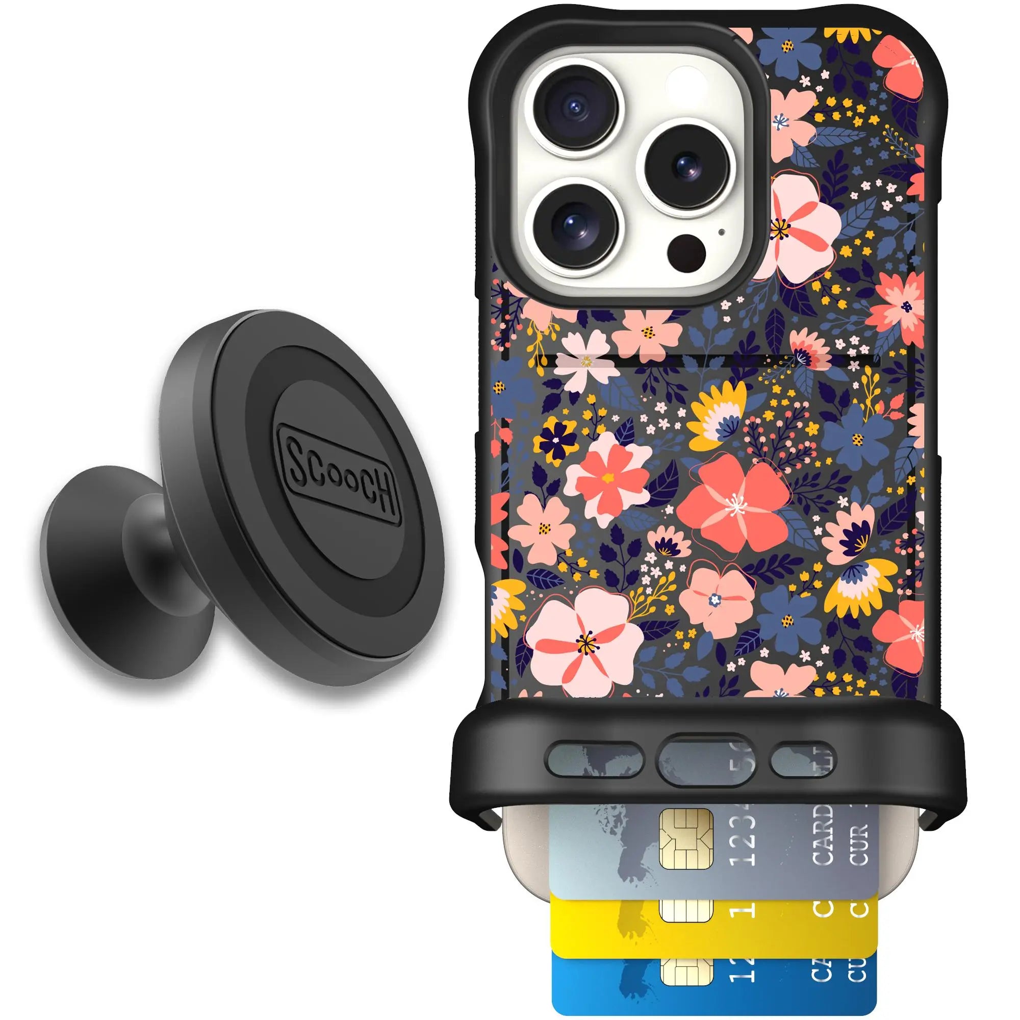 Scooch-Wingmate Starter Bundle for iPhone 16 Pro-Wildflowers