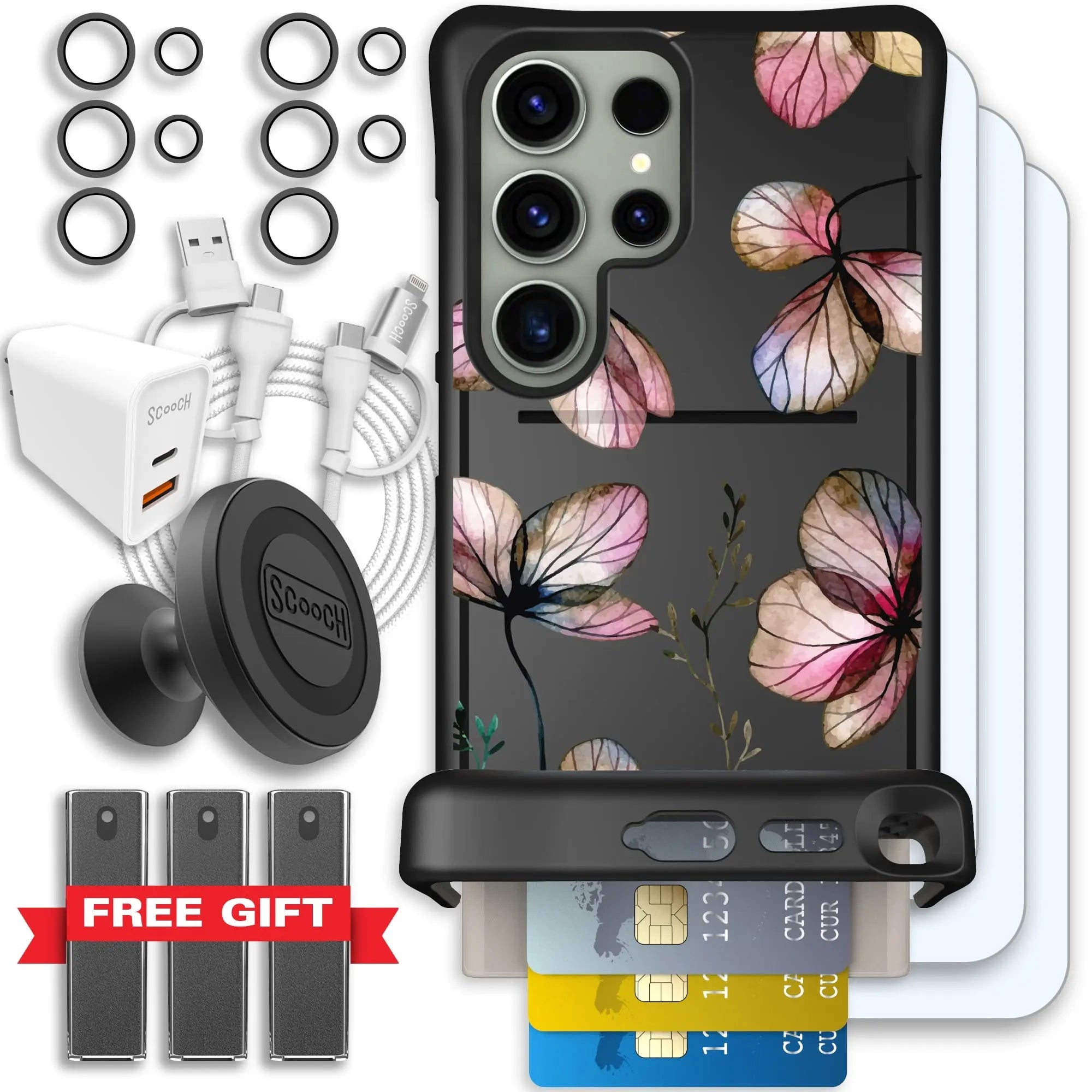 Scooch-Wingmate Ultimate Bundle for Samsung Galaxy S24 Ultra-Dried-Flowers