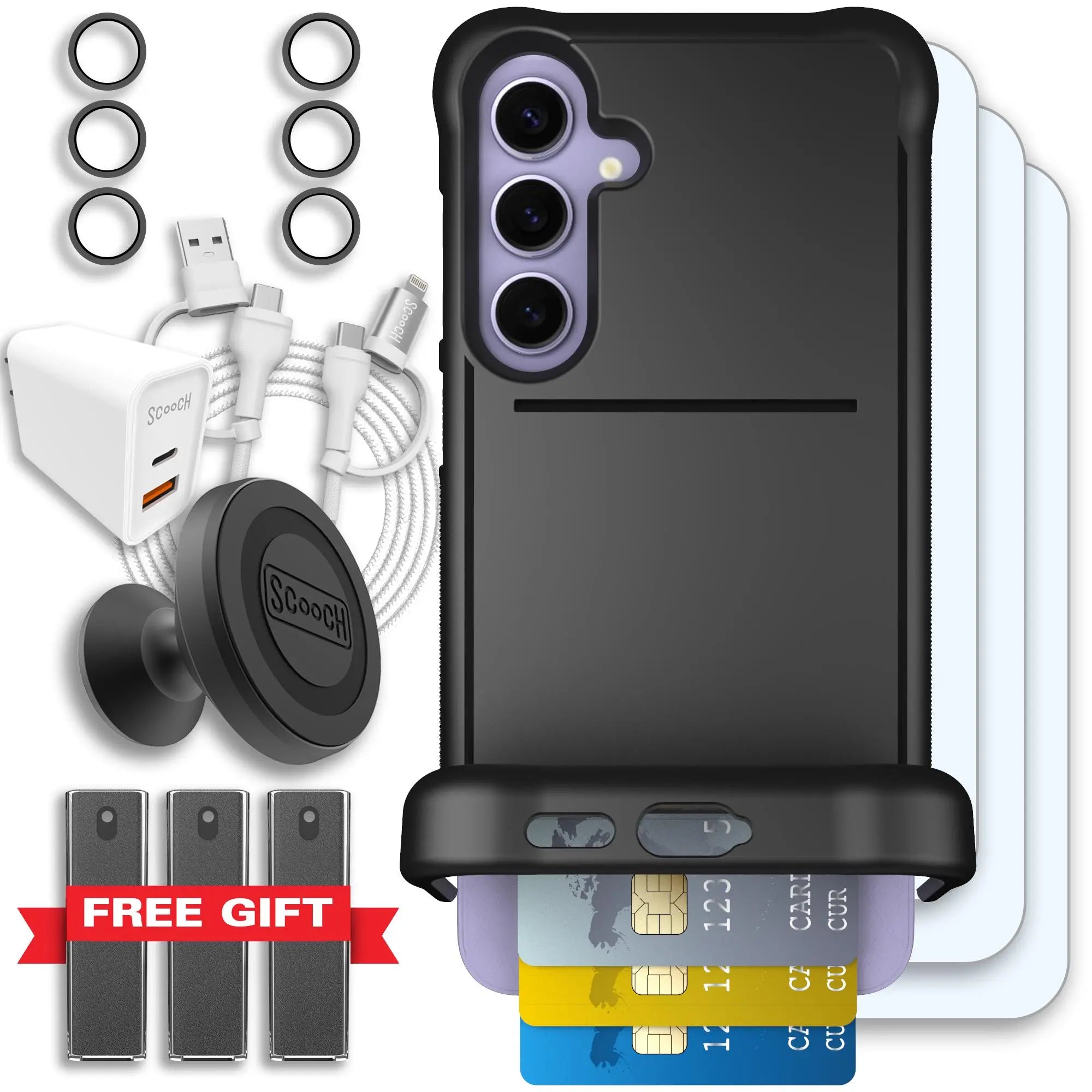 Scooch-Wingmate Ultimate Bundle for Samsung Galaxy S24+-Black