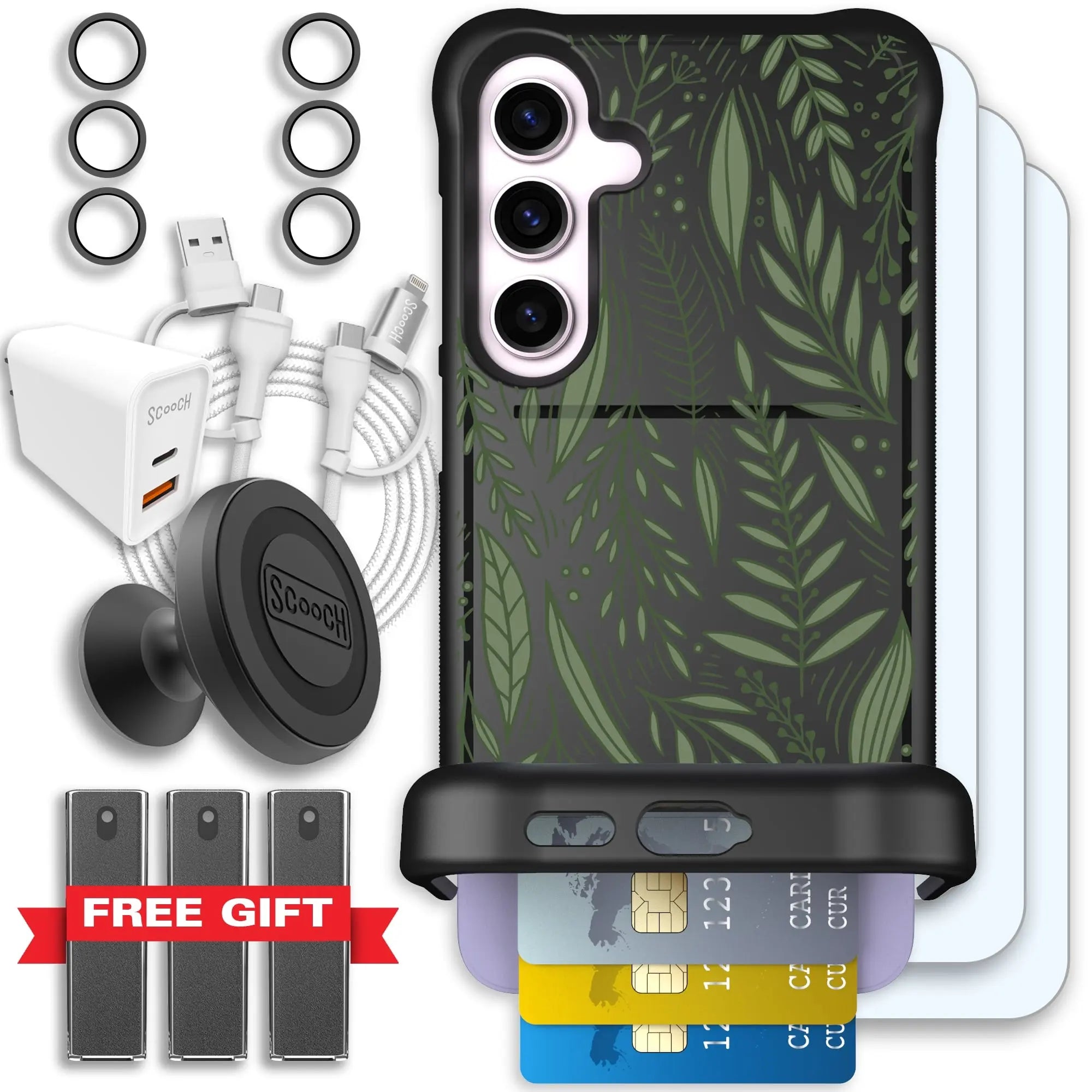 Scooch-Wingmate Ultimate Bundle for Samsung Galaxy S24+-Willow-Garden