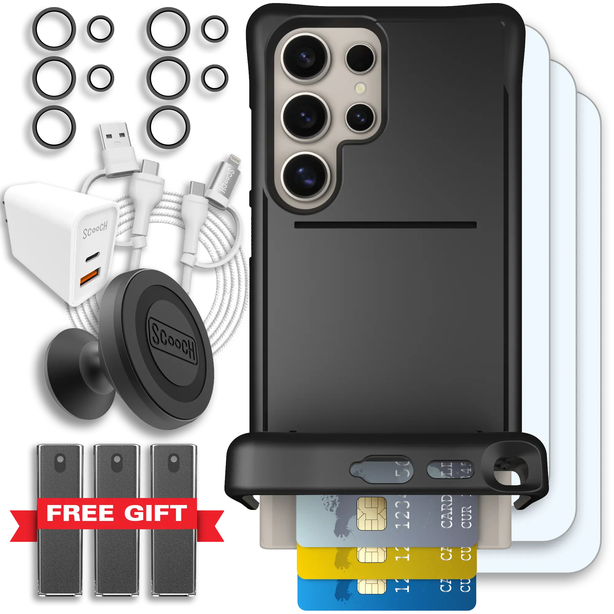 Scooch-Wingmate Ultimate Bundle for Samsung Galaxy S25 Ultra-Black