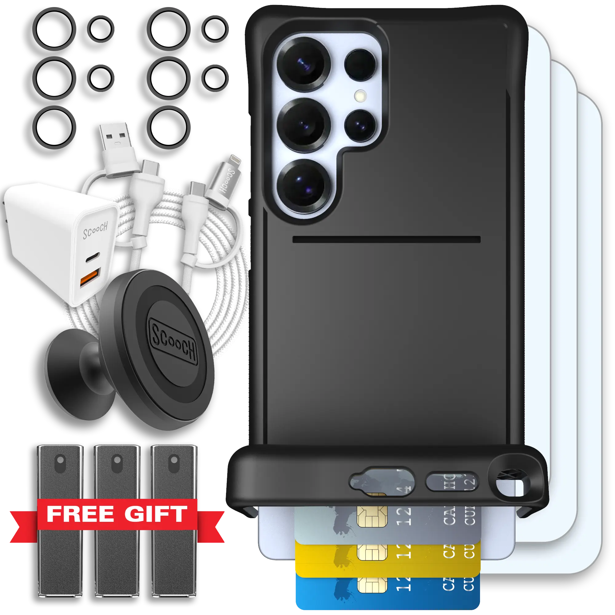 Scooch-Wingmate Ultimate Bundle for Samsung Galaxy S25 Ultra-Black