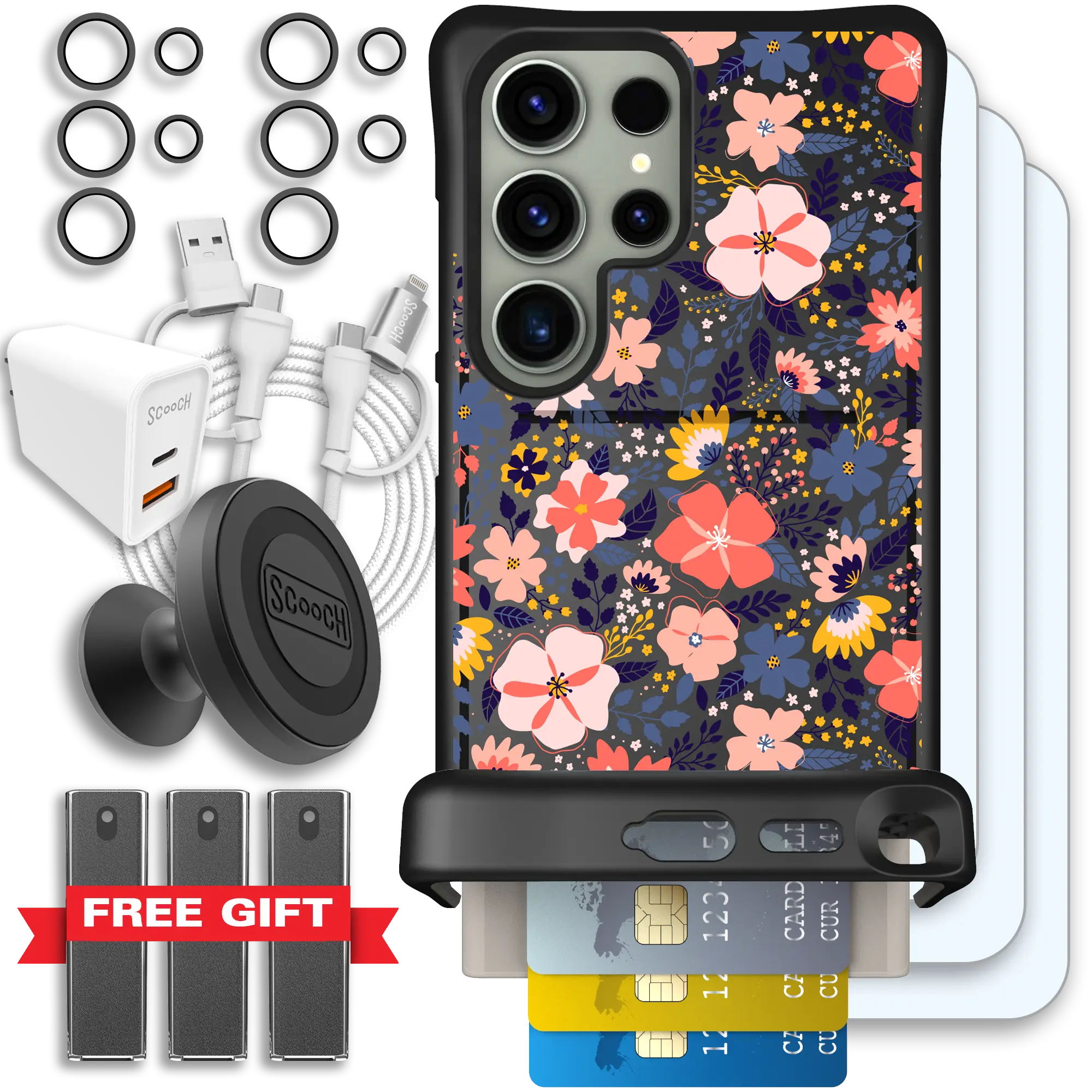 Scooch-Wingmate Ultimate Bundle for Samsung Galaxy S25 Ultra-Wildflowers