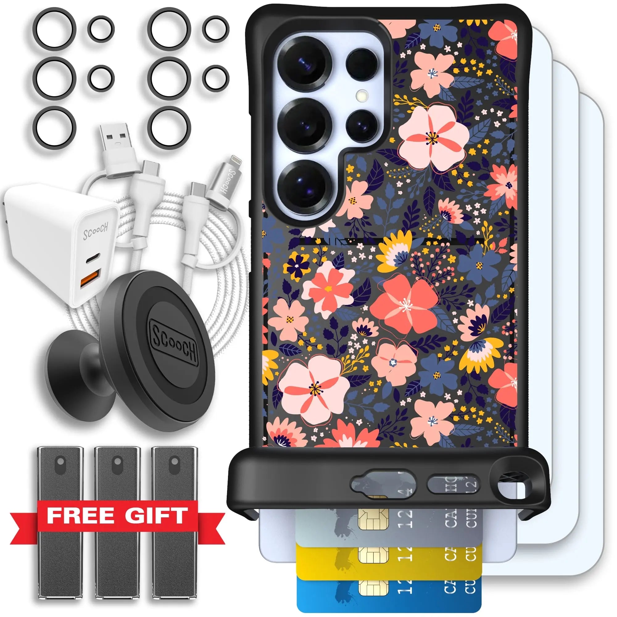 Scooch-Wingmate Ultimate Bundle for Samsung Galaxy S25 Ultra-Wildflowers