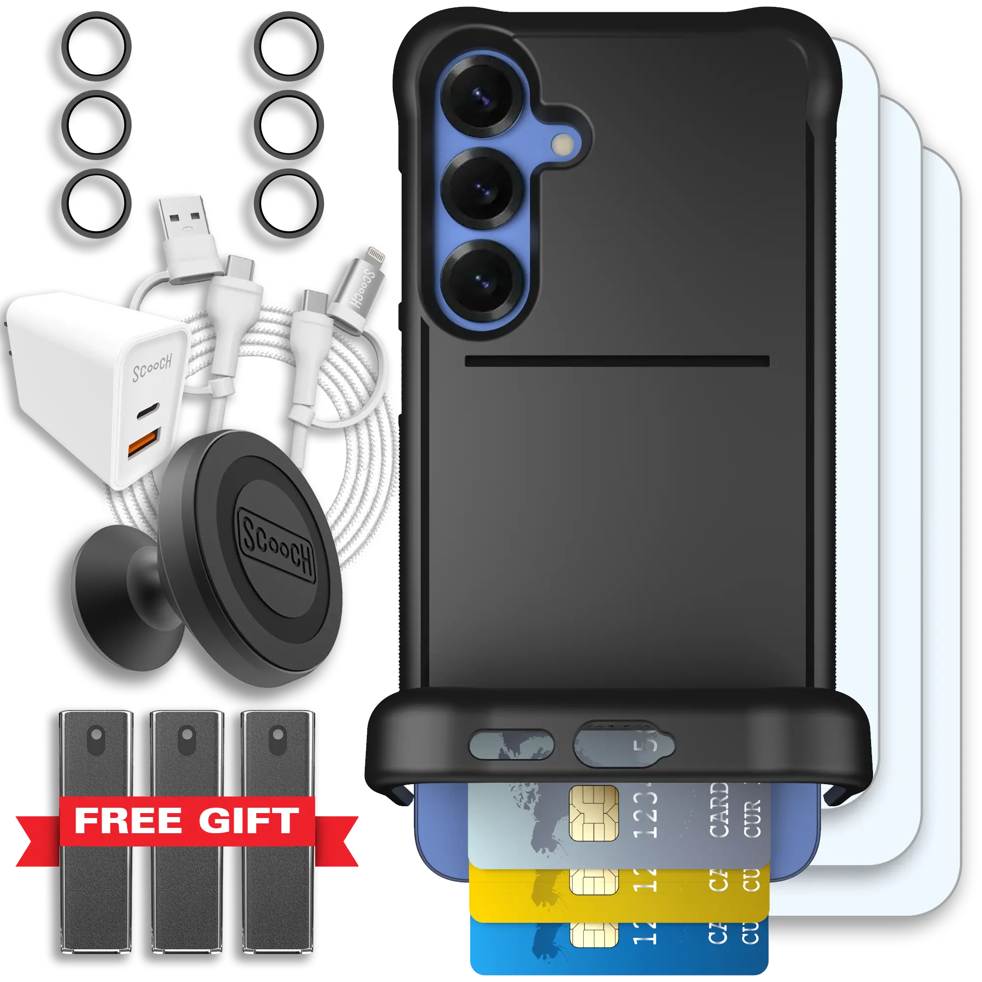 Scooch-Wingmate Ultimate Bundle for Samsung Galaxy S25+-Black