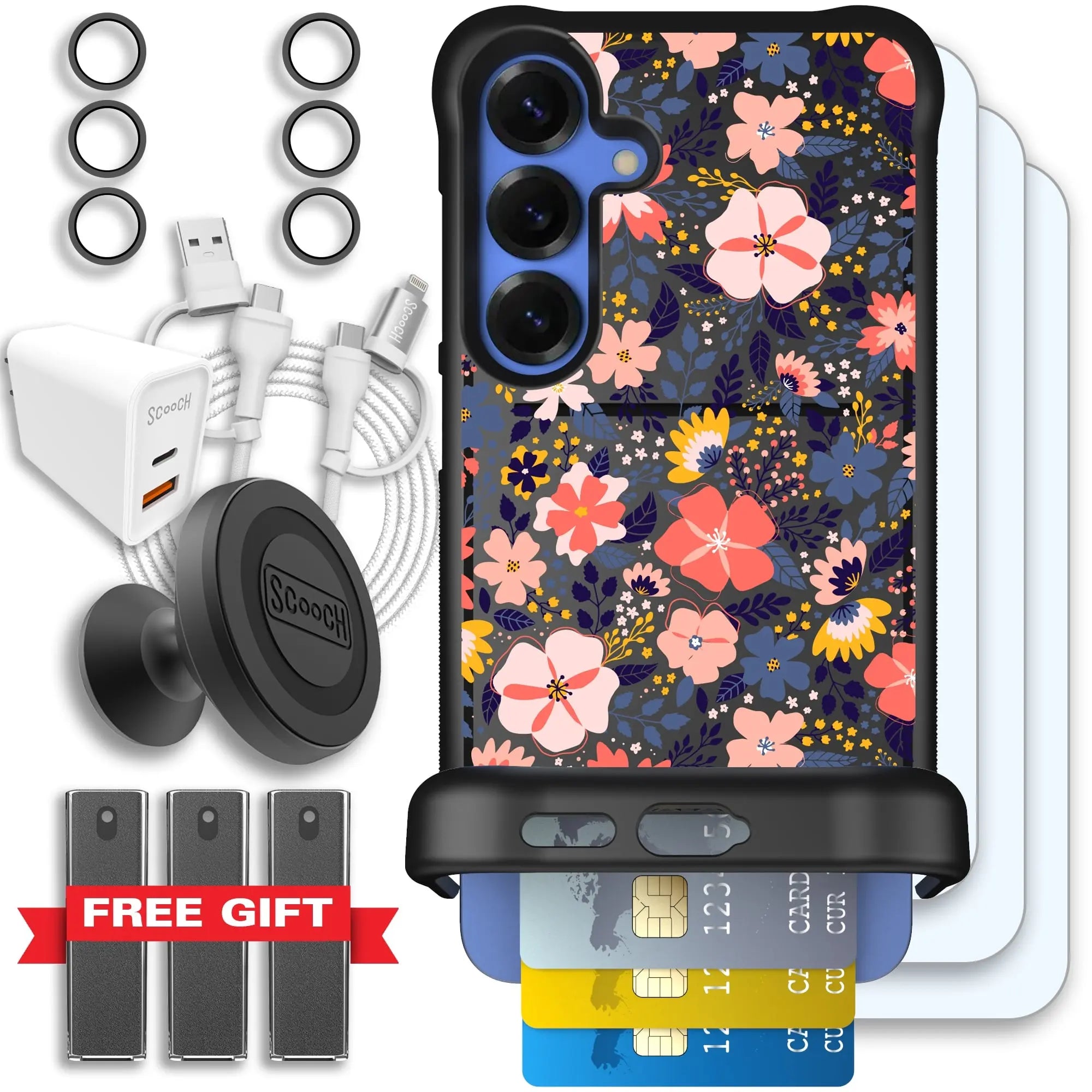 Scooch-Wingmate Ultimate Bundle for Samsung Galaxy S25+-Wildflowers