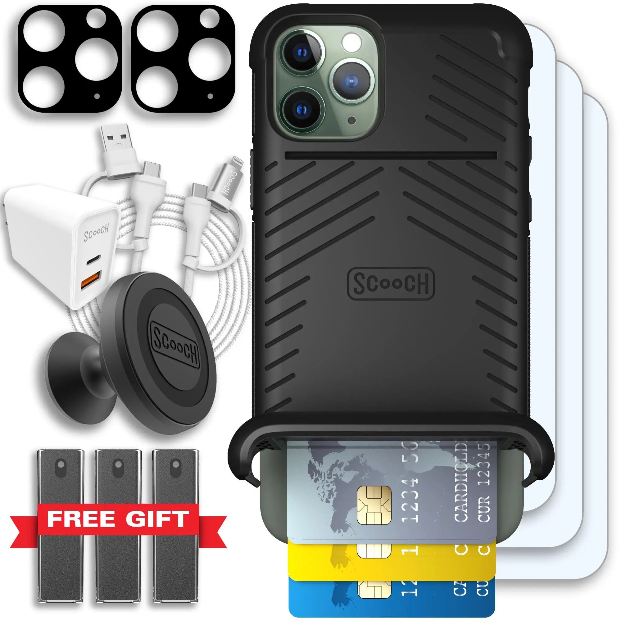 Scooch-Wingmate Ultimate Bundle for iPhone 11 Pro-Black