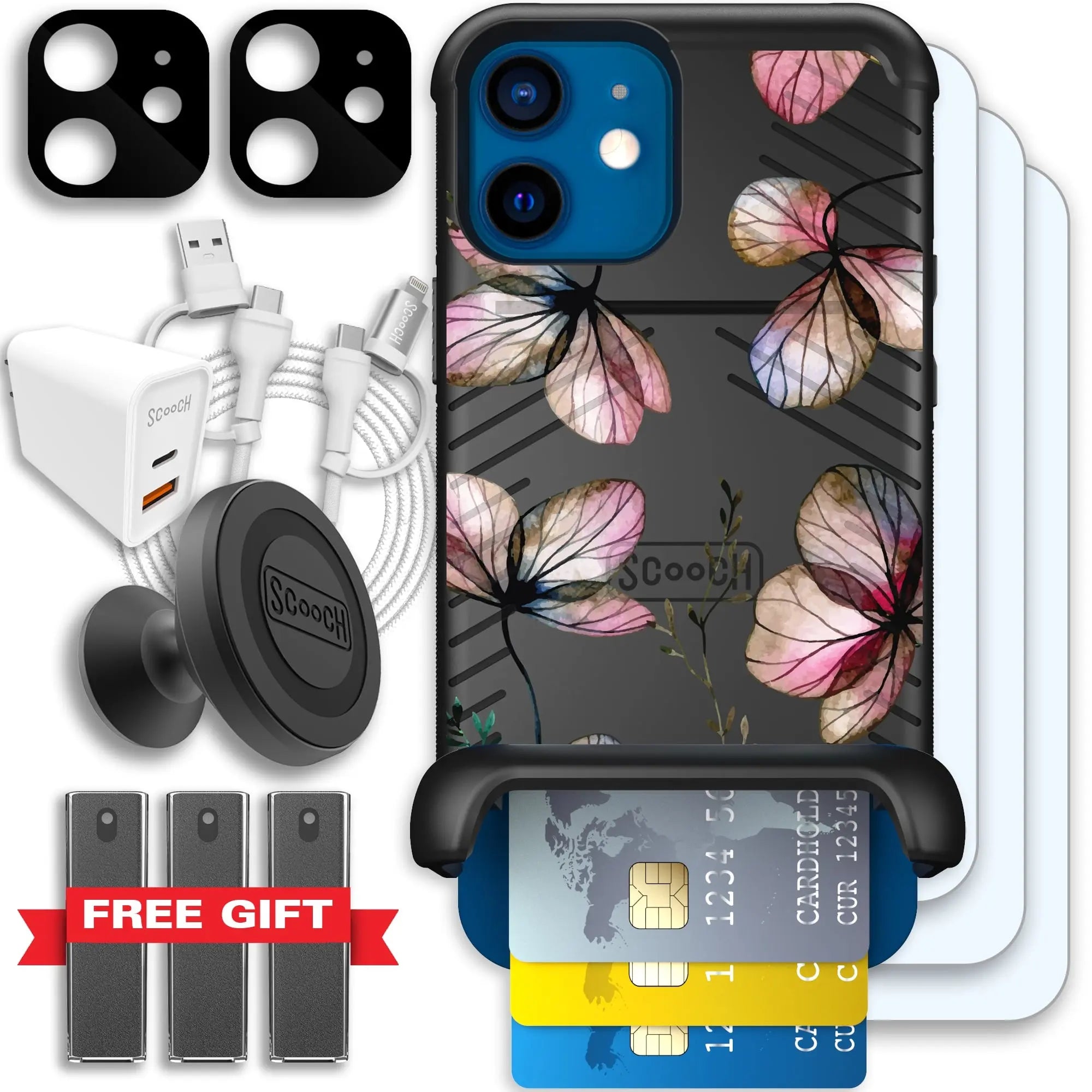 Scooch-Wingmate Ultimate Bundle for iPhone 12-Dried-Flowers