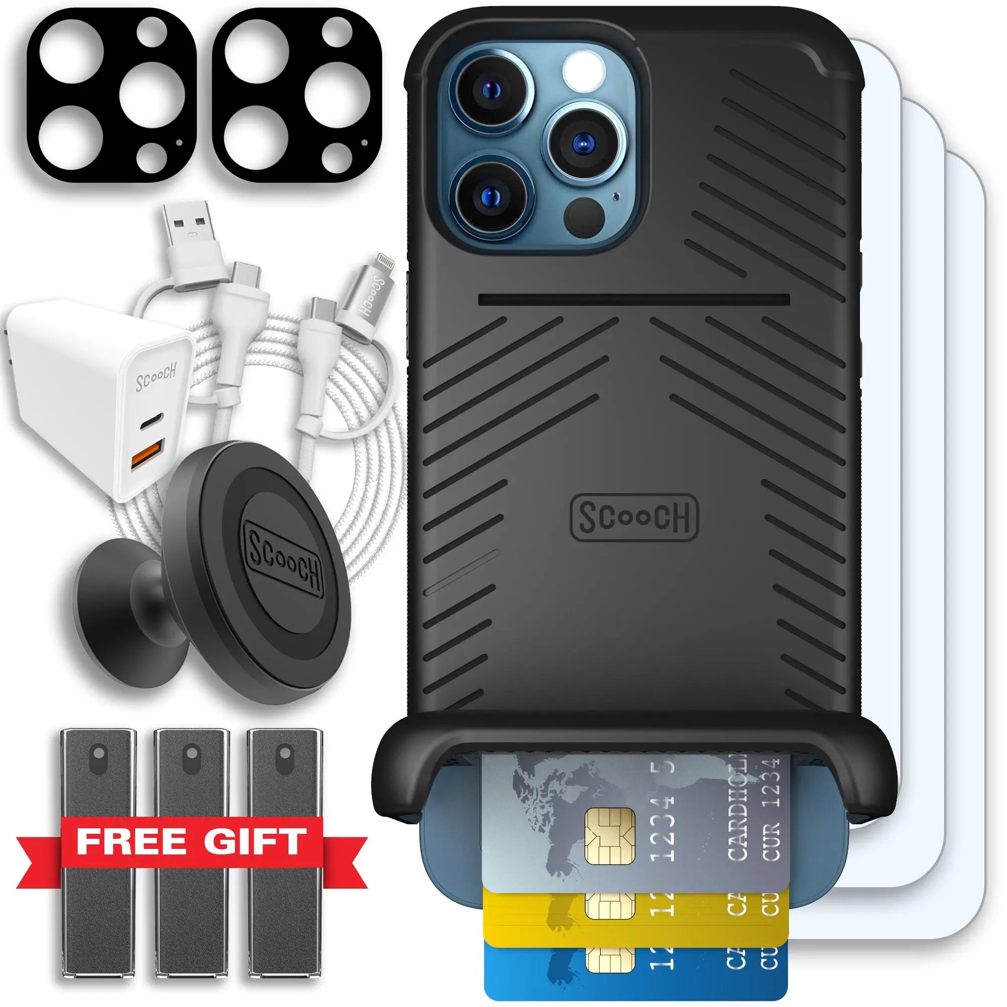 Scooch-Wingmate Ultimate Bundle for iPhone 12 Pro Max-Black