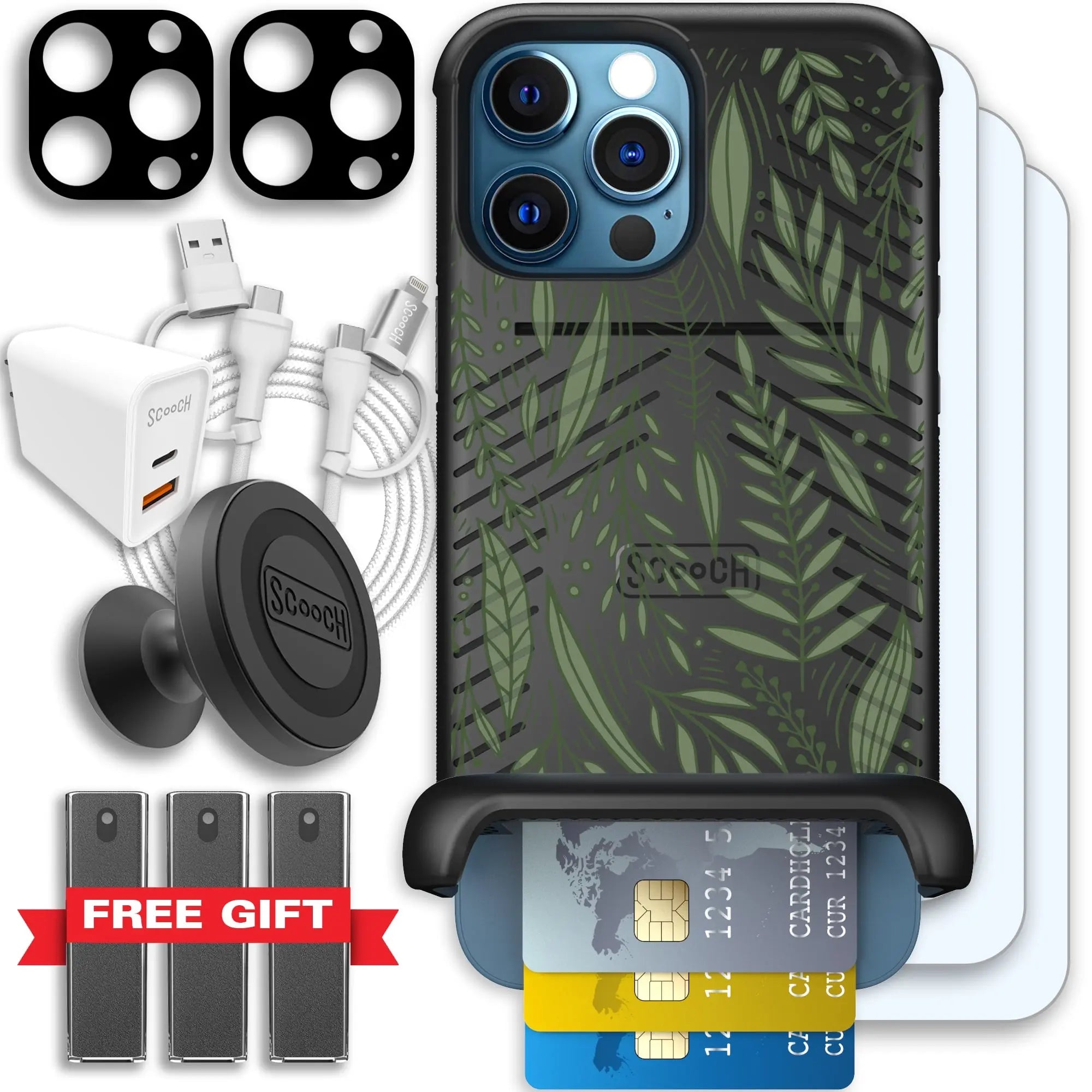 Scooch-Wingmate Ultimate Bundle for iPhone 12 Pro Max-Willow-Garden