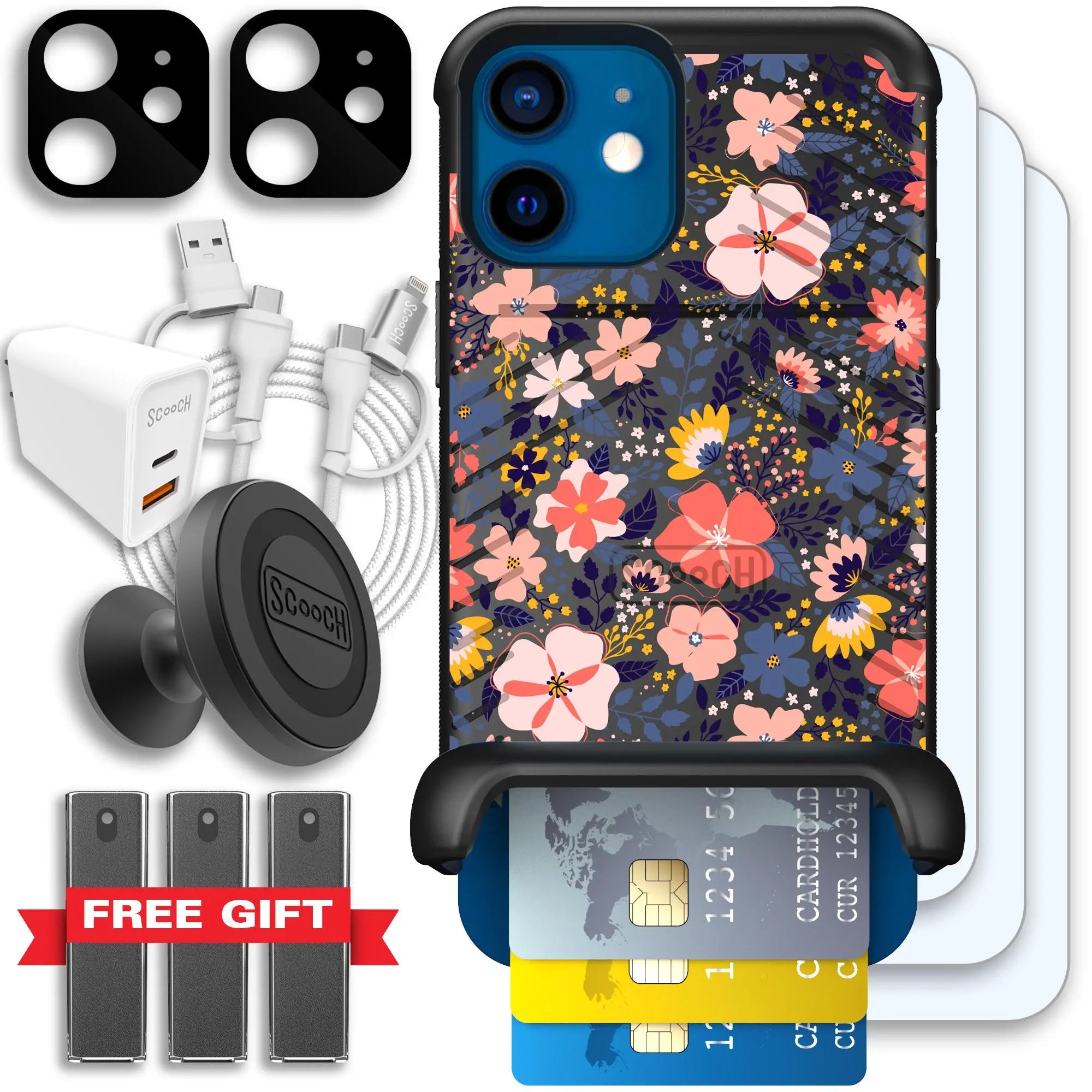 Scooch-Wingmate Ultimate Bundle for iPhone 12-Wildflowers