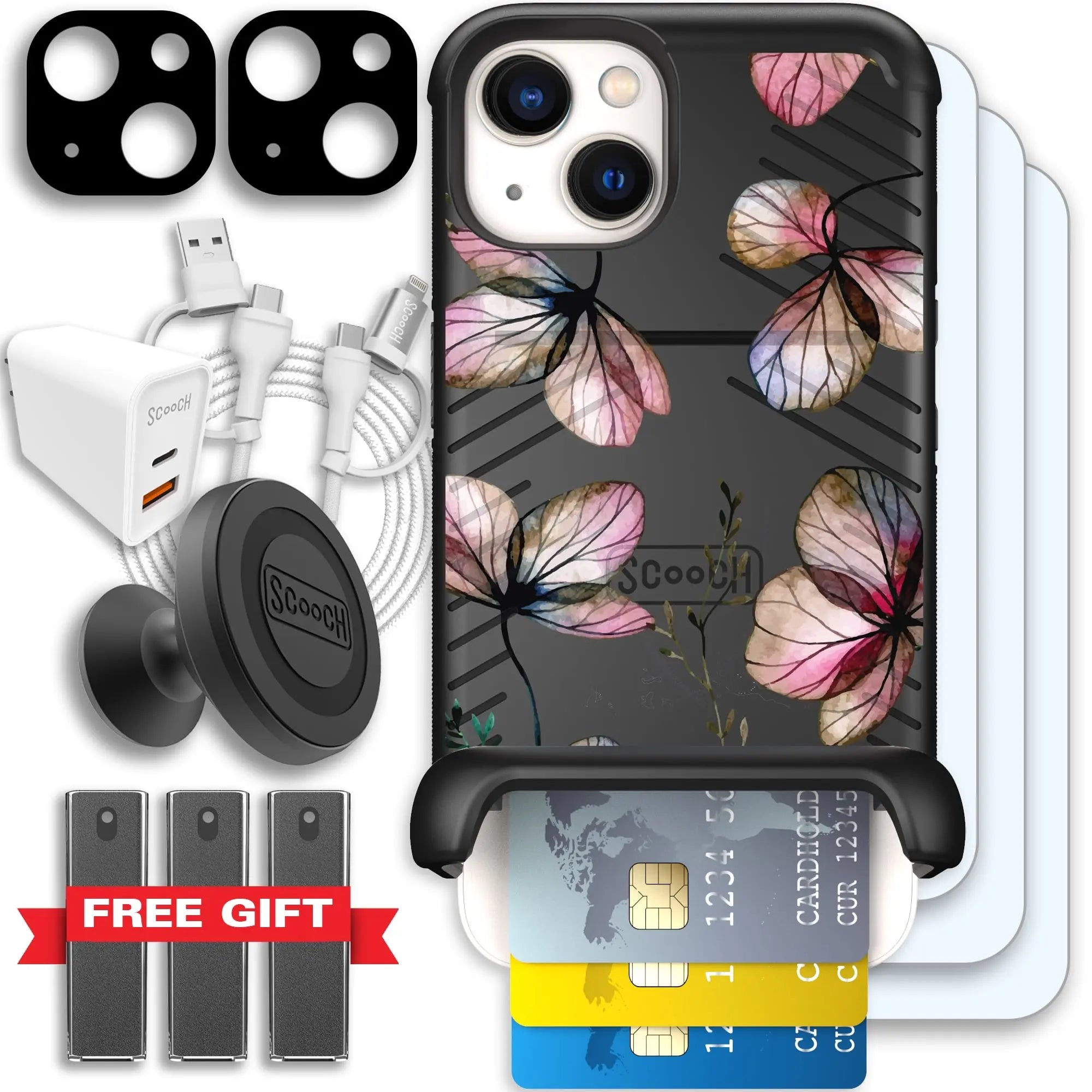 Scooch-Wingmate Ultimate Bundle for iPhone 13-Dried-Flowers