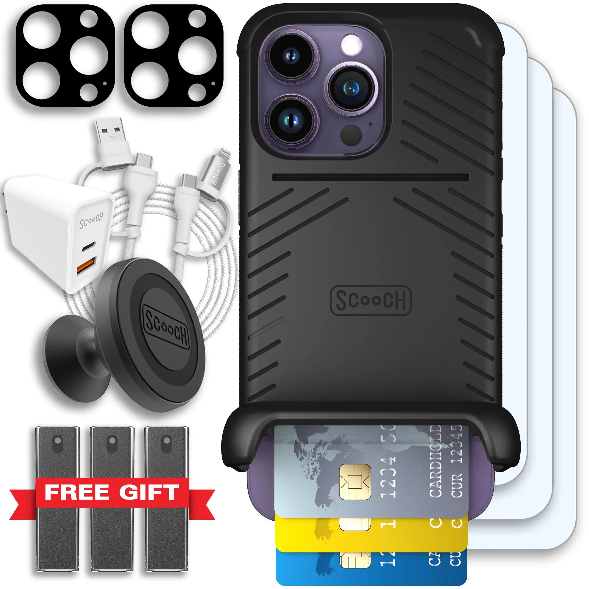 Scooch-Wingmate Ultimate Bundle for iPhone 14 Pro-Black