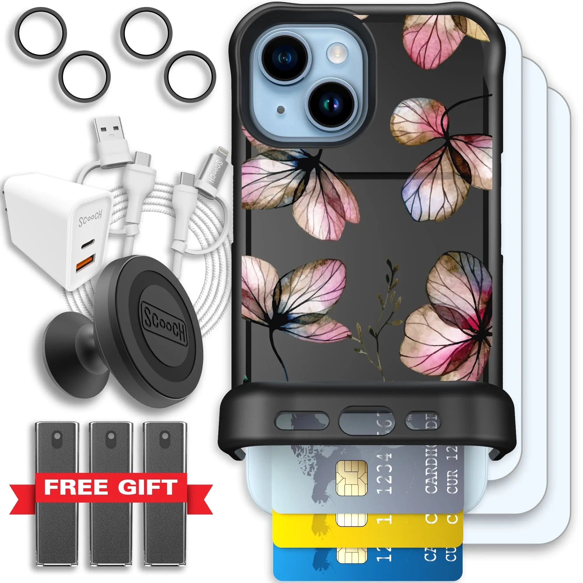 Scooch-Wingmate Ultimate Bundle for iPhone 15-Dried-Flowers