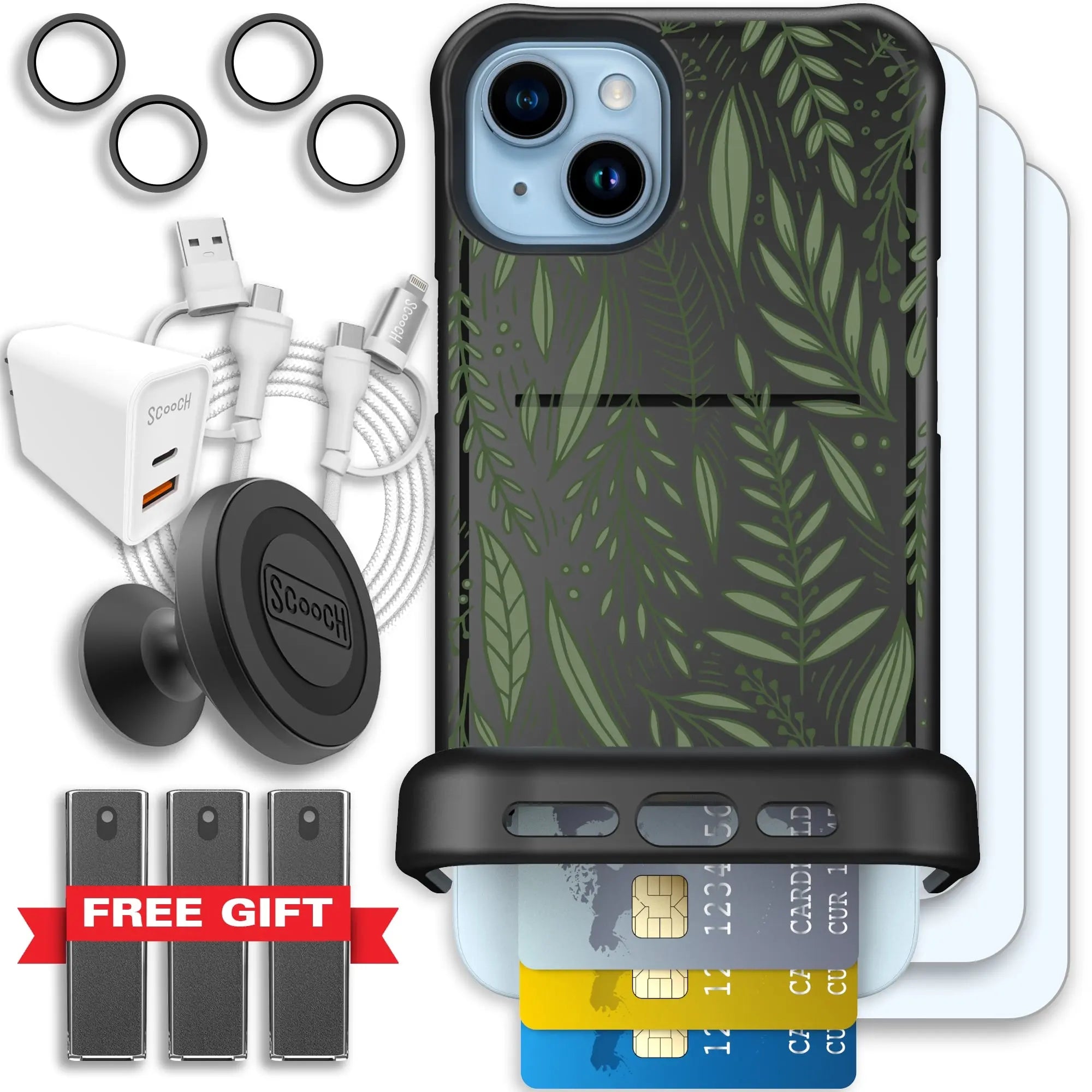 Scooch-Wingmate Ultimate Bundle for iPhone 15 Plus-Willow-Garden