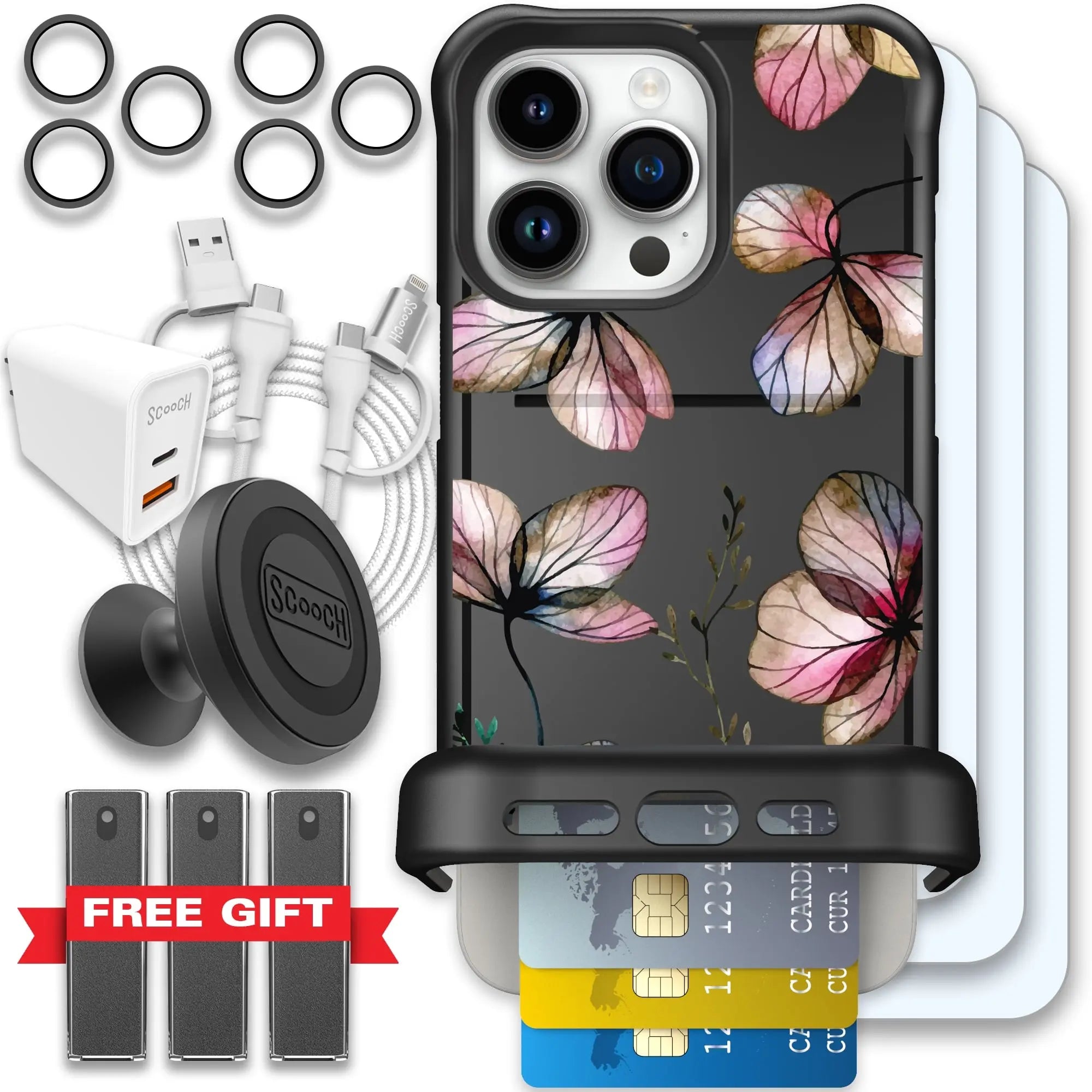 Scooch-Wingmate Ultimate Bundle for iPhone 15 Pro Max-Dried-Flowers