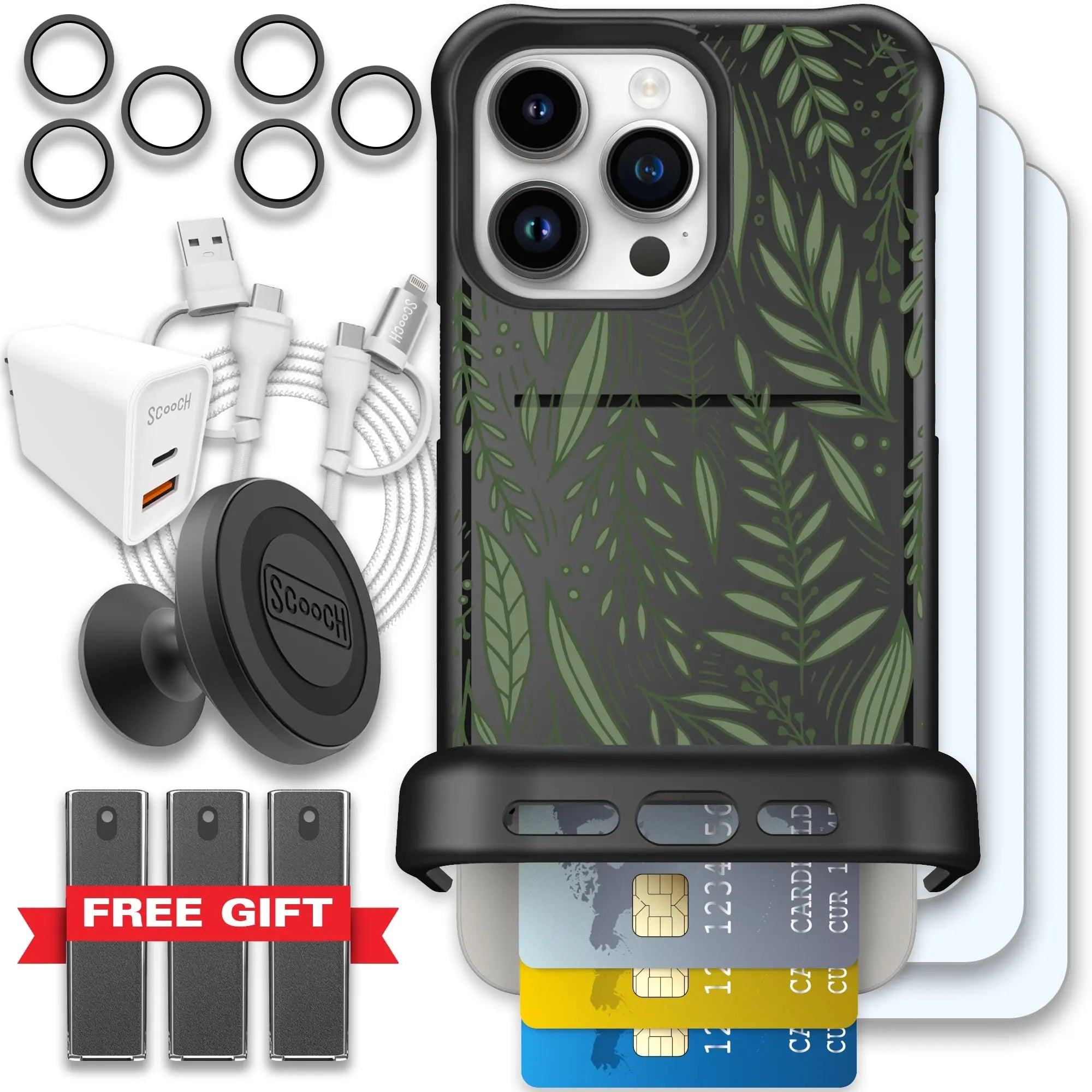 Scooch-Wingmate Ultimate Bundle for iPhone 15 Pro Max-Willow-Garden