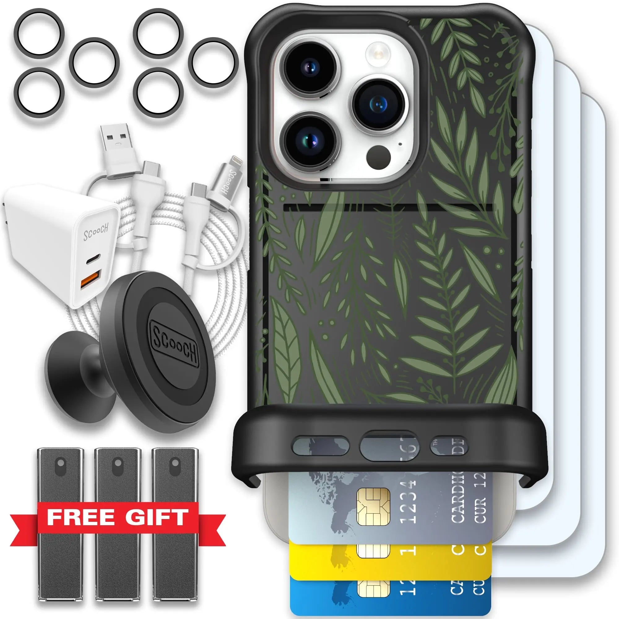 Scooch-Wingmate Ultimate Bundle for iPhone 15 Pro-Willow-Garden