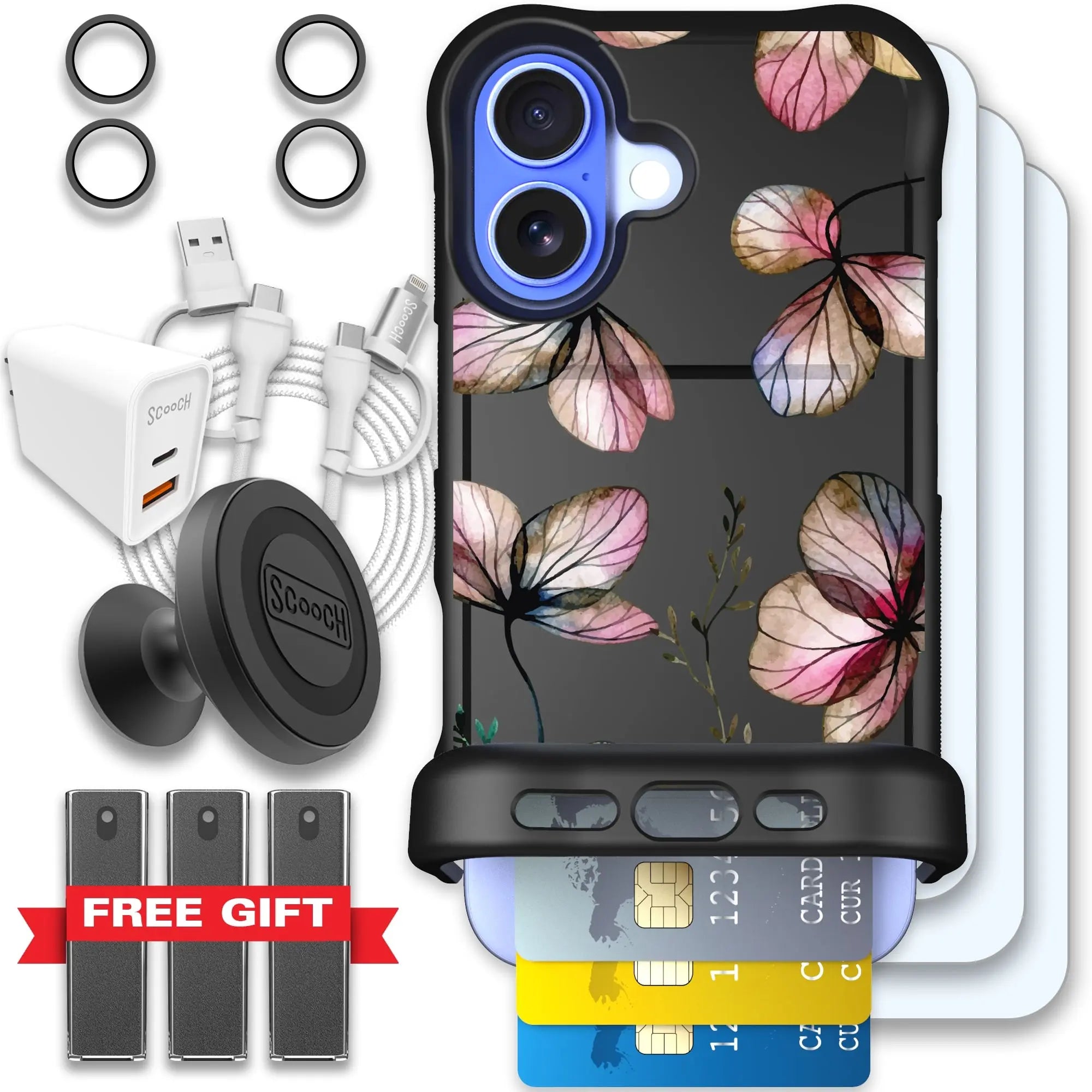 Scooch-Wingmate Ultimate Bundle for iPhone 16-Dried-Flowers