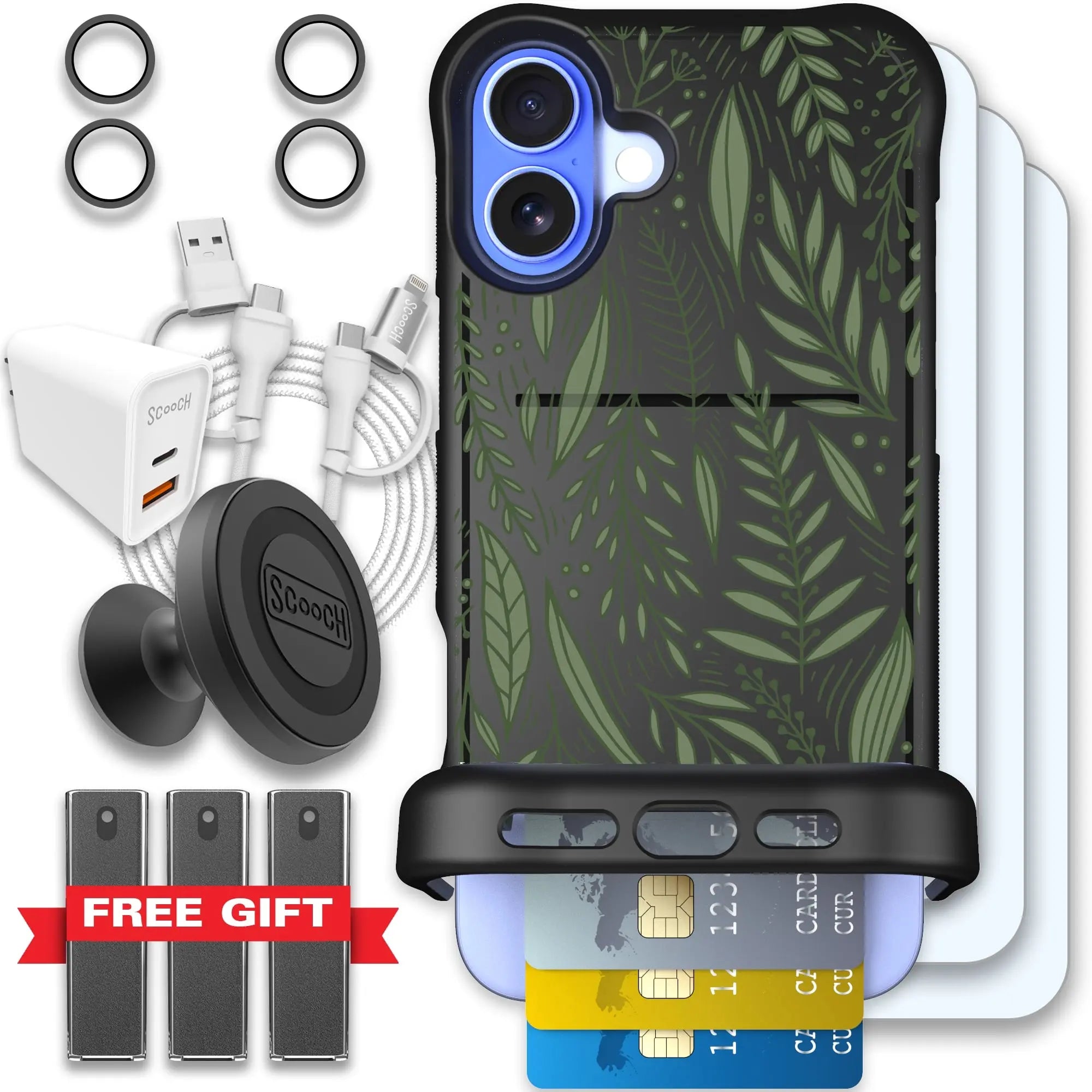 Scooch-Wingmate Ultimate Bundle for iPhone 16 Plus-Willow-Garden