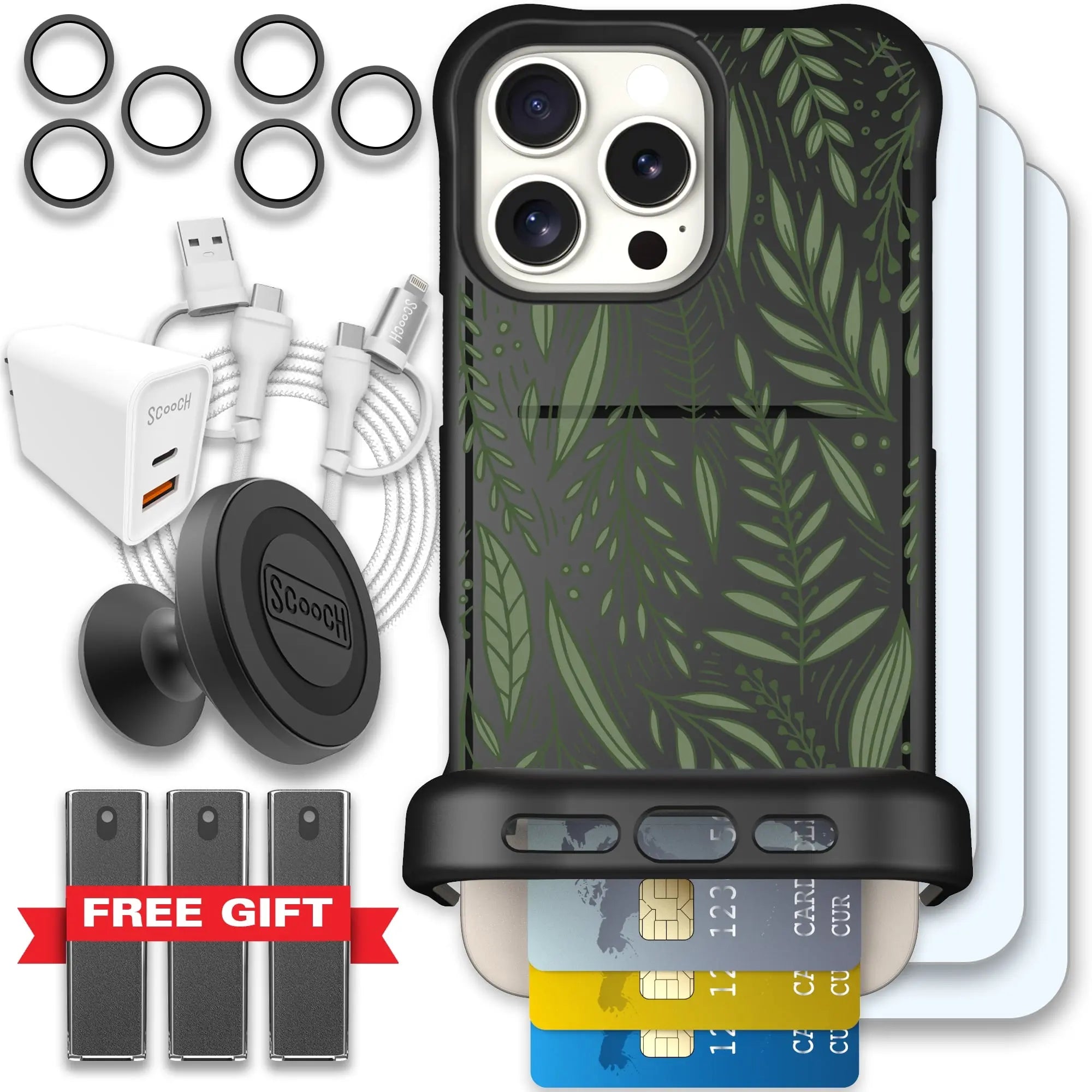 Scooch-Wingmate Ultimate Bundle for iPhone 16 Pro Max-Willow-Garden