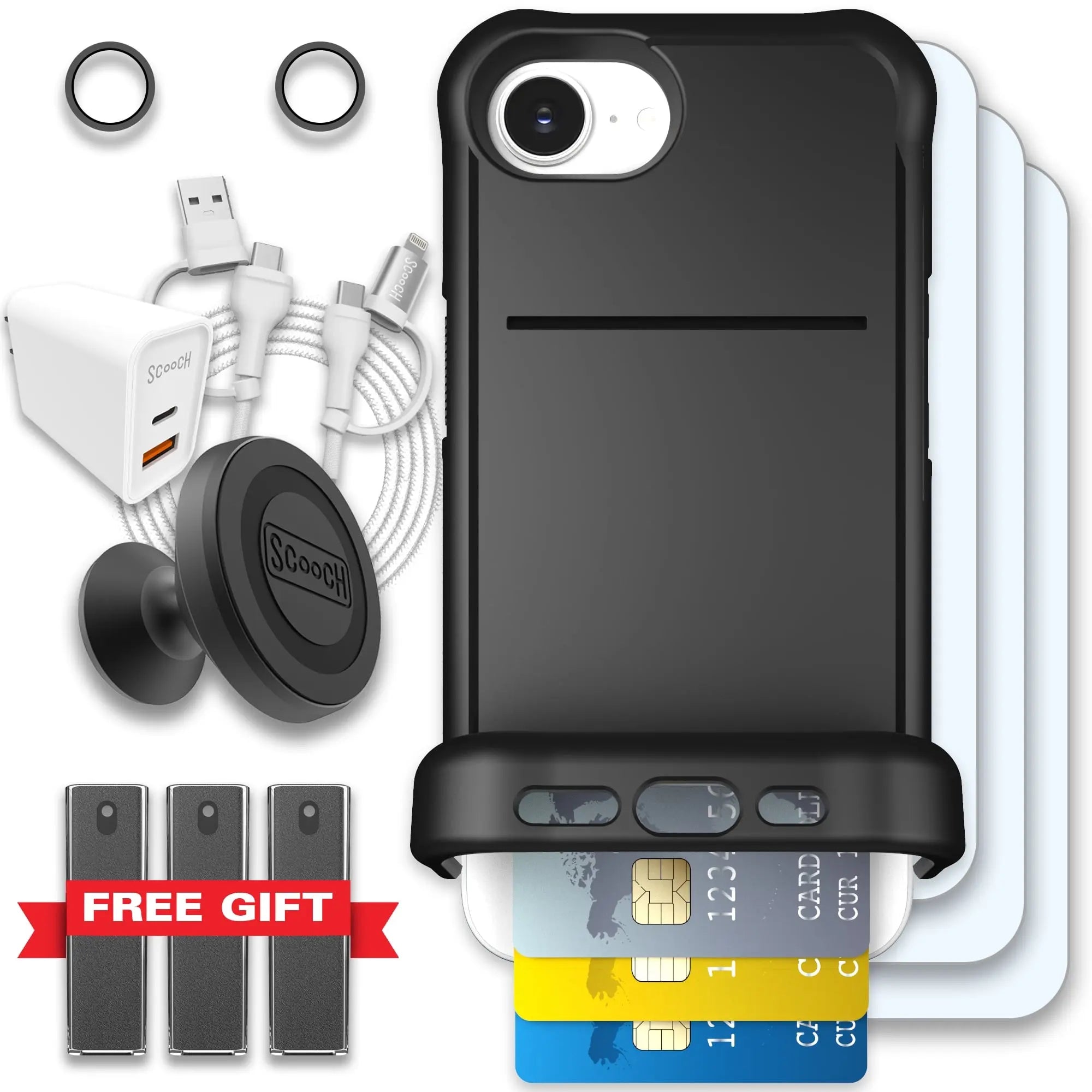 Scooch-Wingmate Ultimate Bundle for iPhone 17e-Black