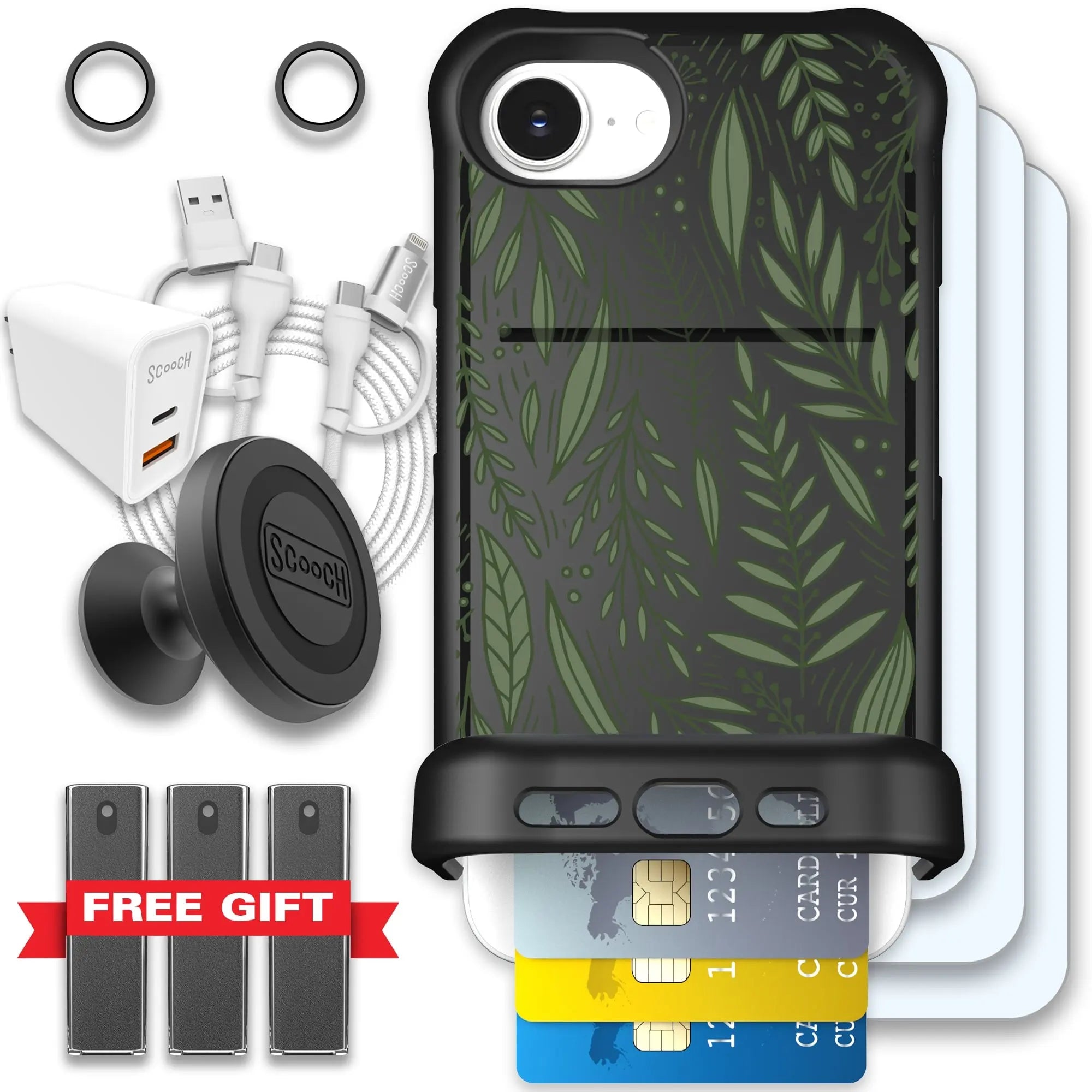 Scooch-Wingmate Ultimate Bundle for iPhone 16e-Willow-Garden