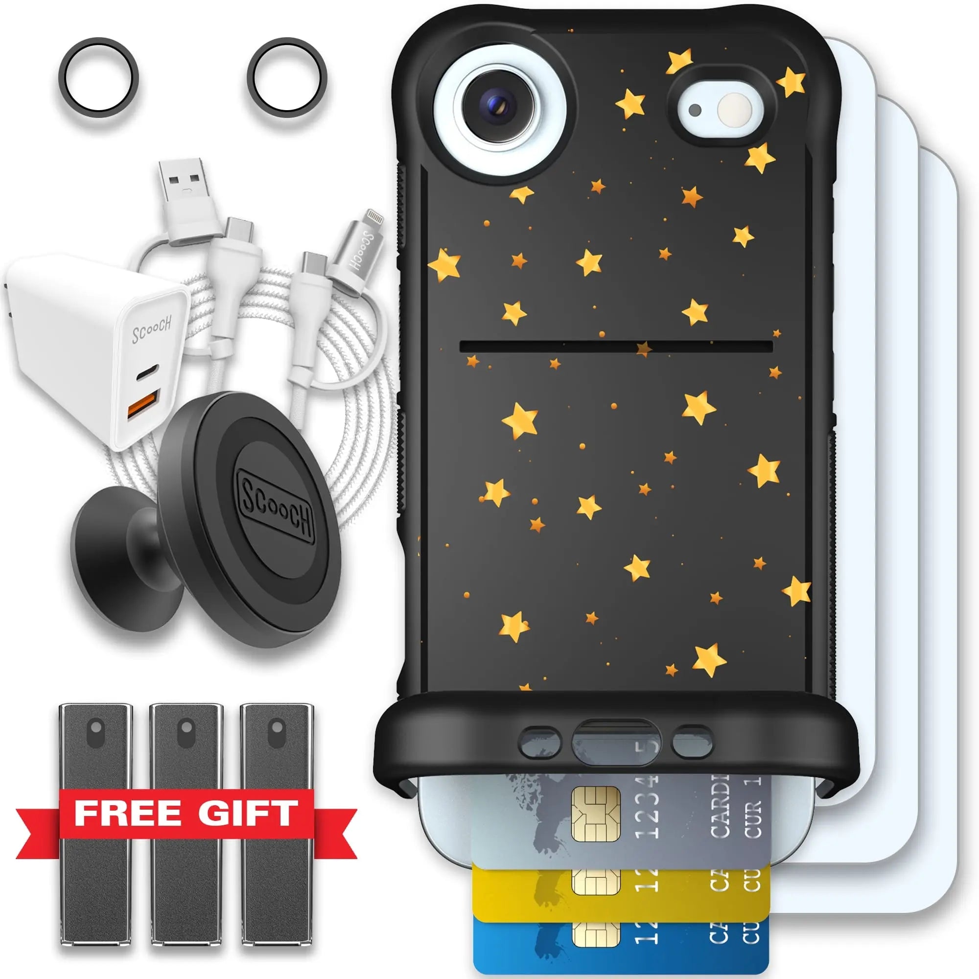 Scooch-Wingmate Ultimate Bundle for iPhone Air-Gold Stars