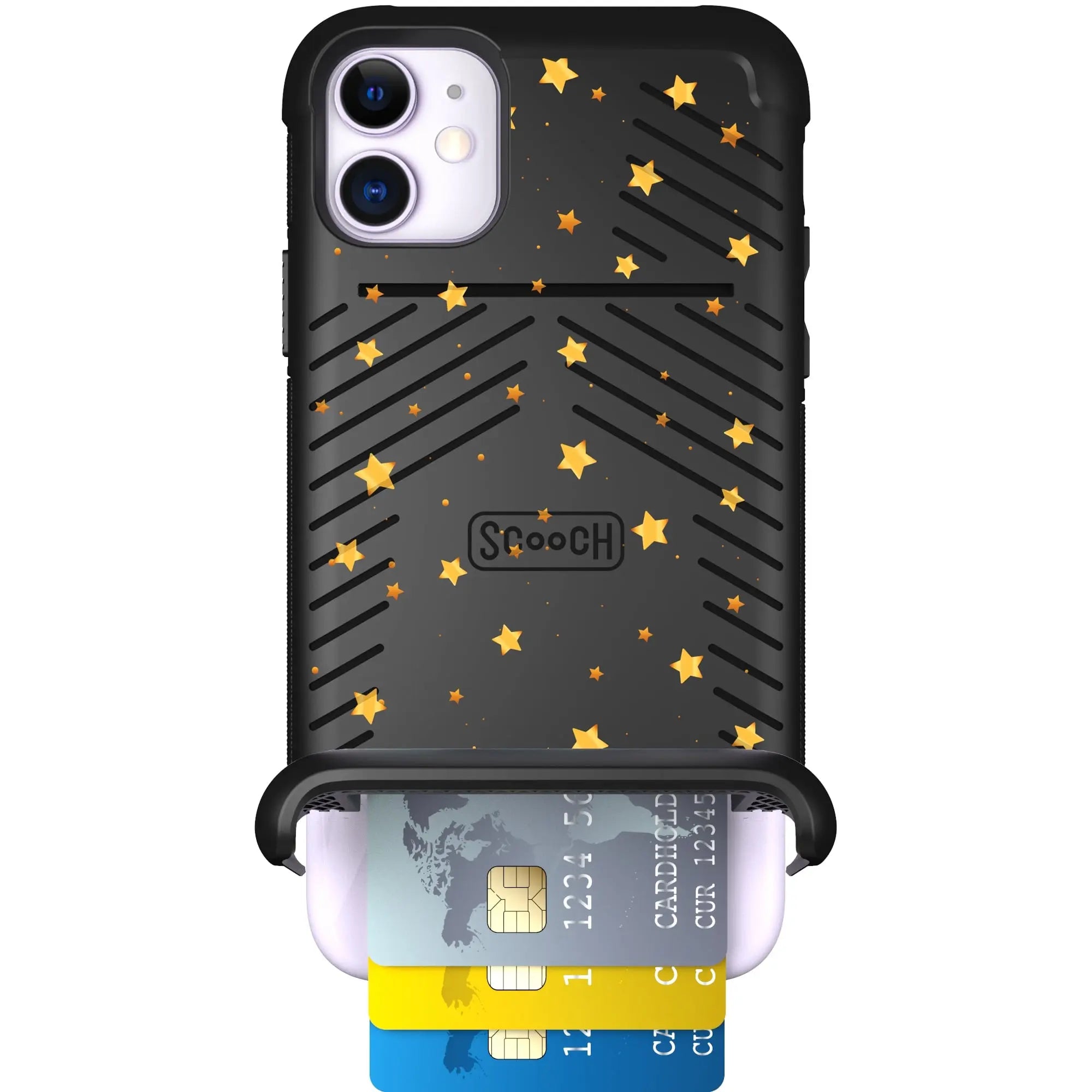 Scooch-Wingmate for iPhone 11-Gold-Stars