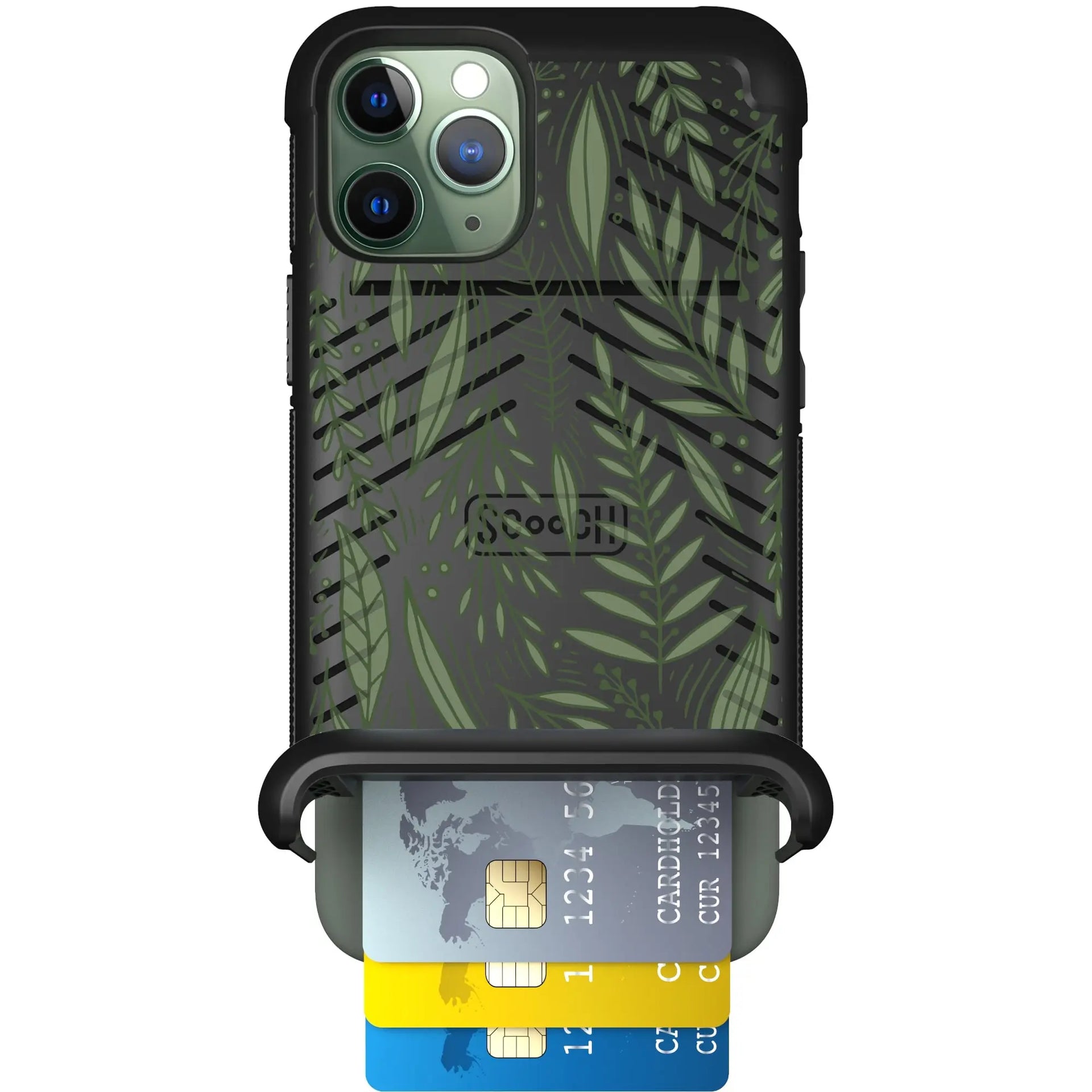 Wallet Case with Hidden Credit Card Holder for iPhone 11 Pro