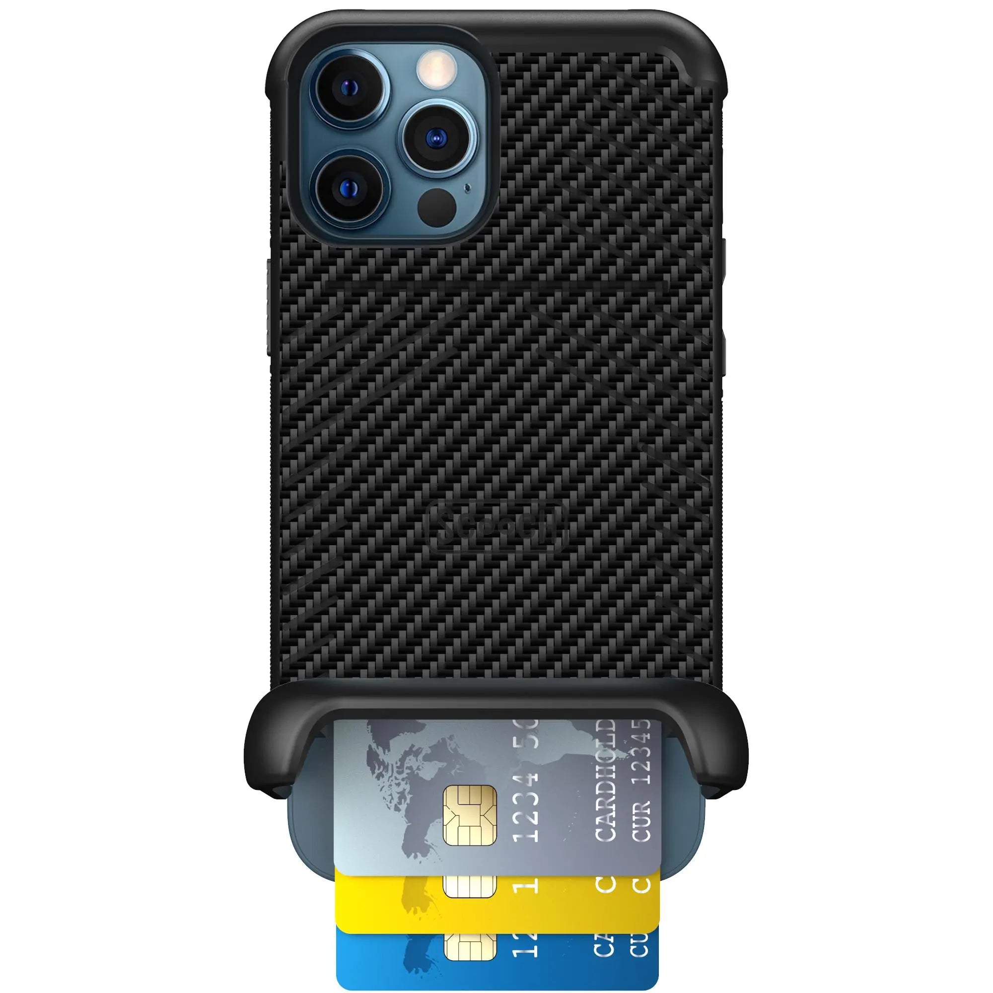 Scooch-Wingmate for iPhone 12 Pro-Carbon-Fiber