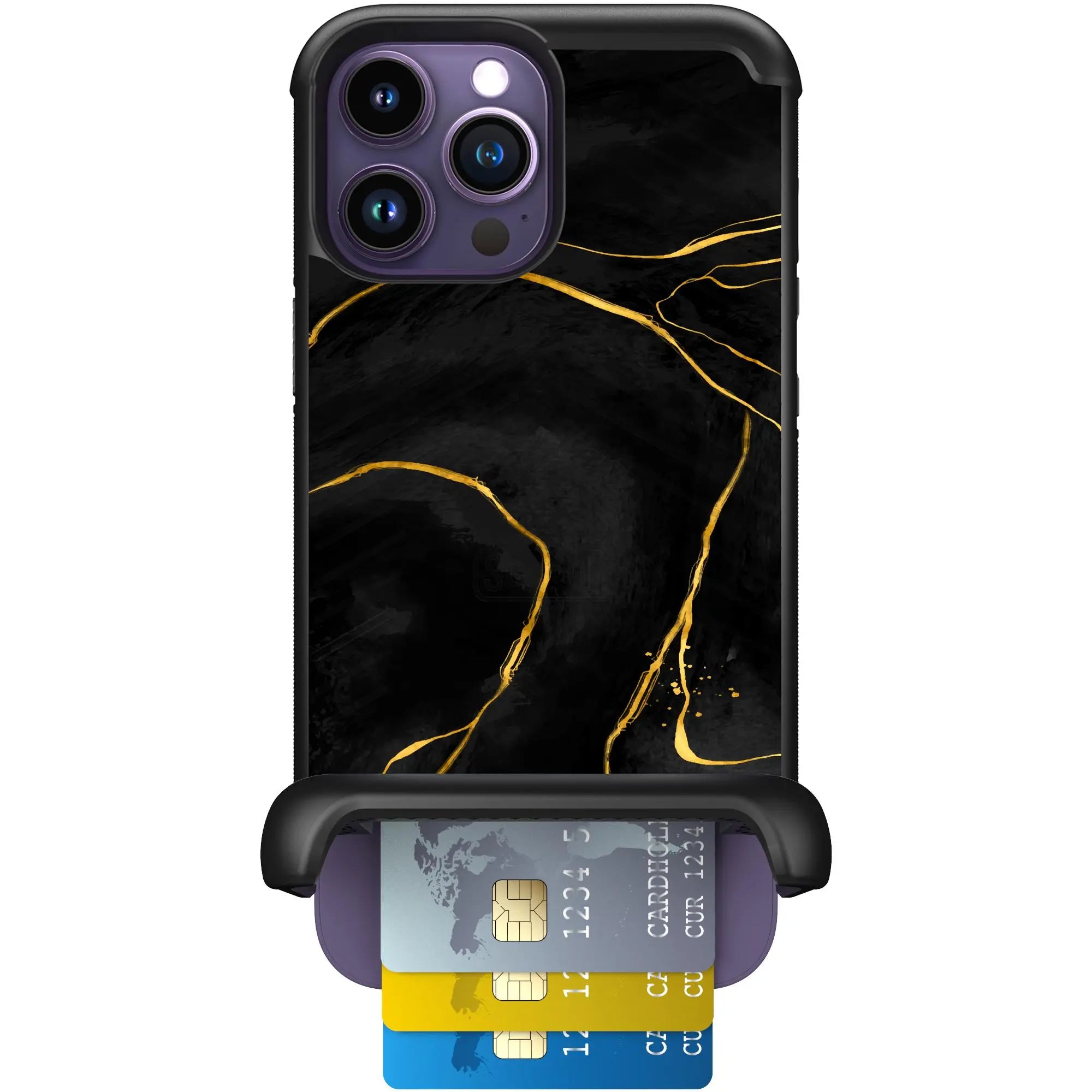 Scooch-Wingmate for iPhone 14 Pro Max-Black-Marble