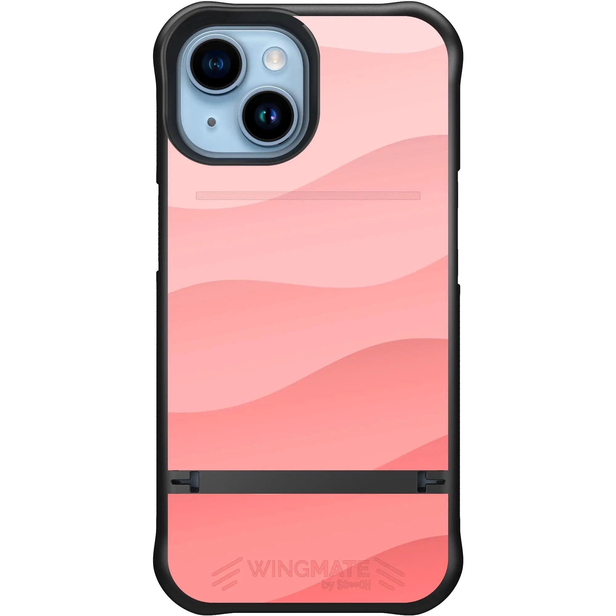 Scooch-Wingmate for iPhone 15-Pink-Waves