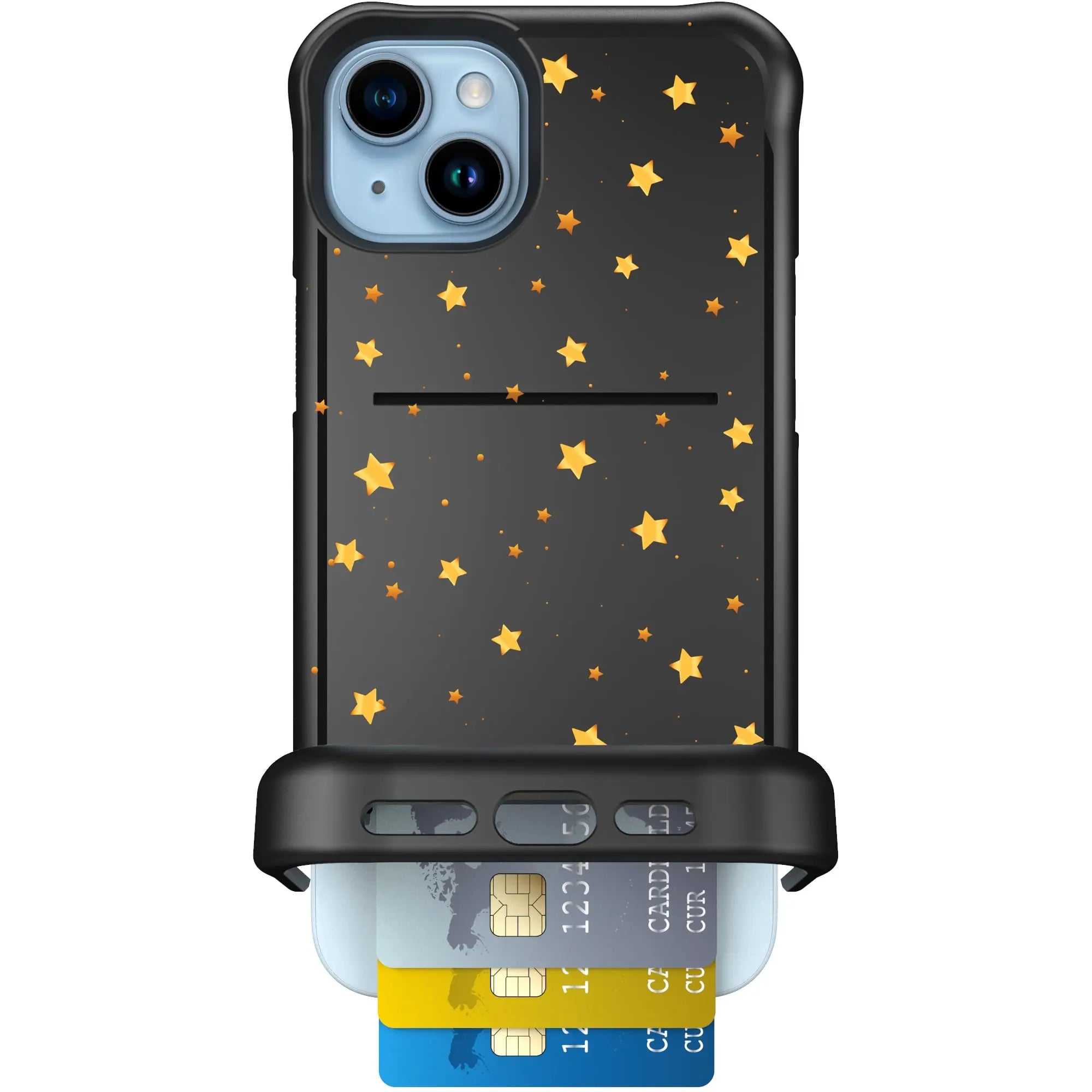 Scooch-Wingmate for iPhone 15 Plus-Gold-Stars